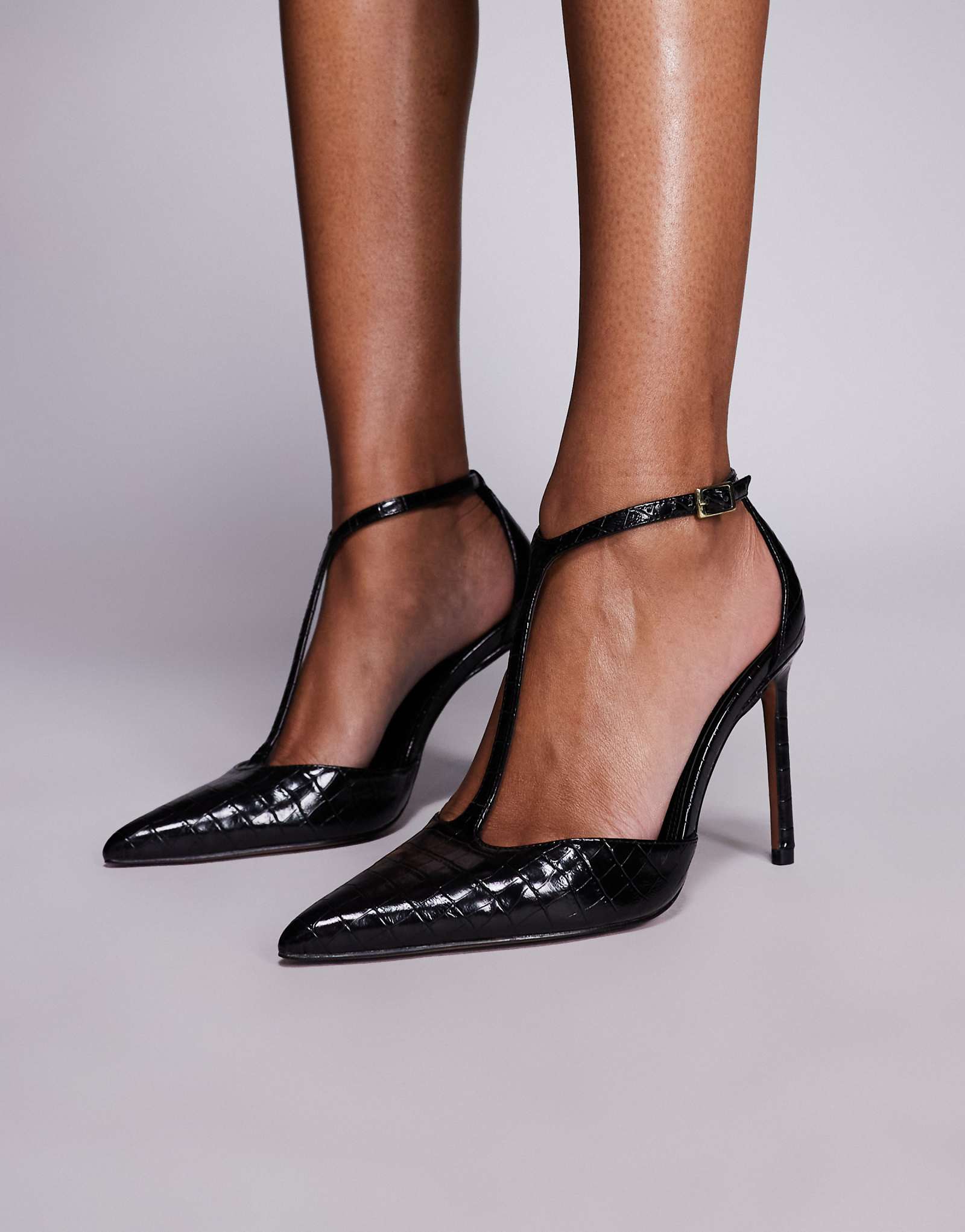 Prime T bar ASOS black croc 9290₽