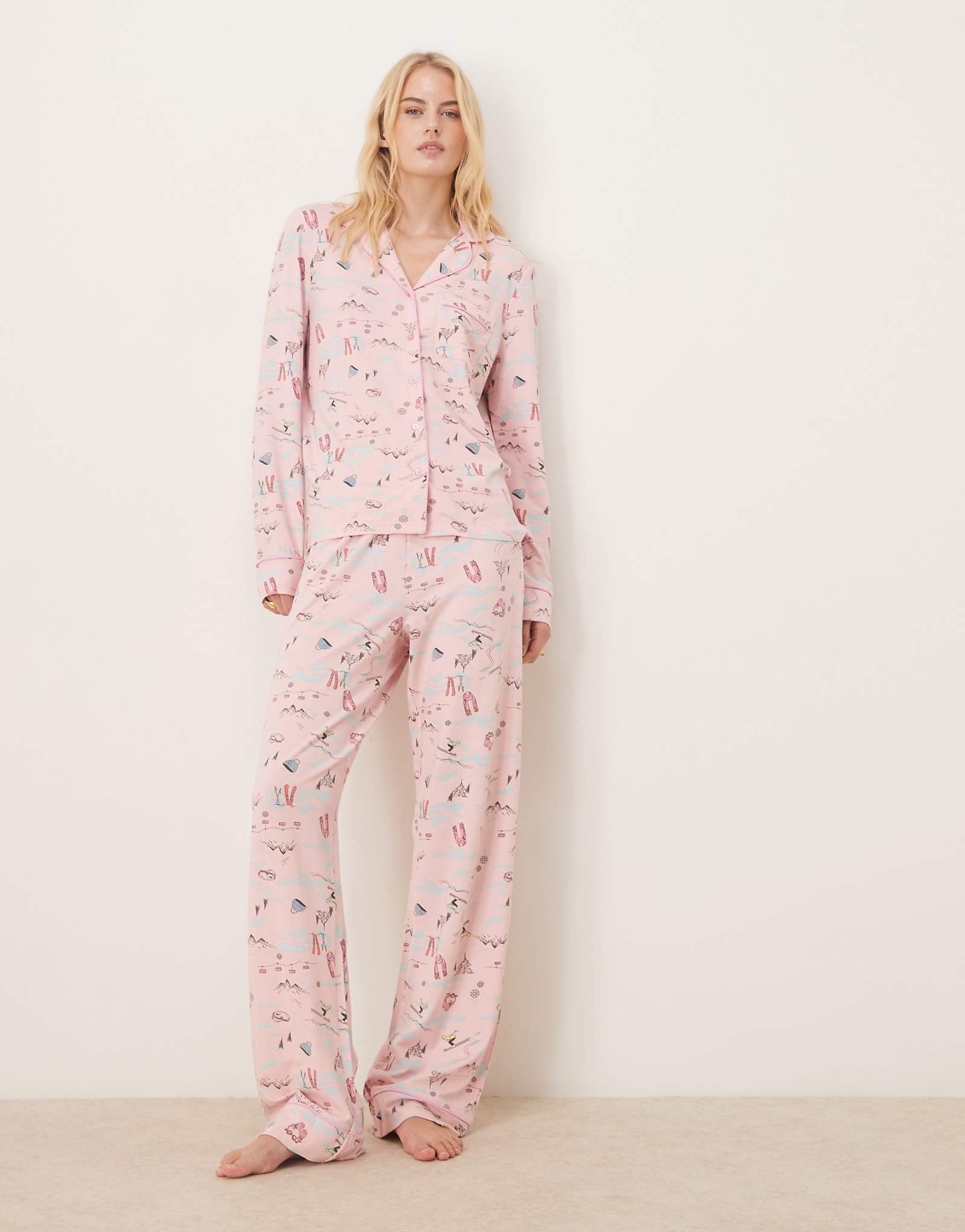 ASOS DESIGN Tall pink ski print 6490₽