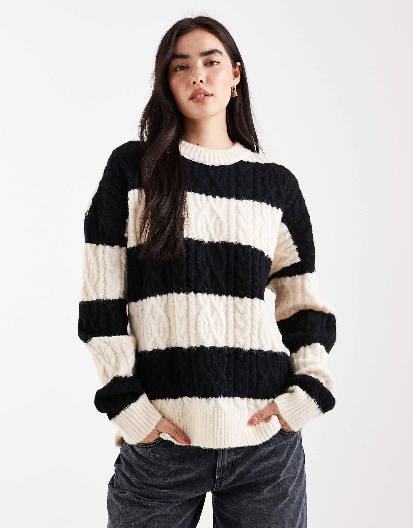 Daisy Street - white black stripe 6390₽