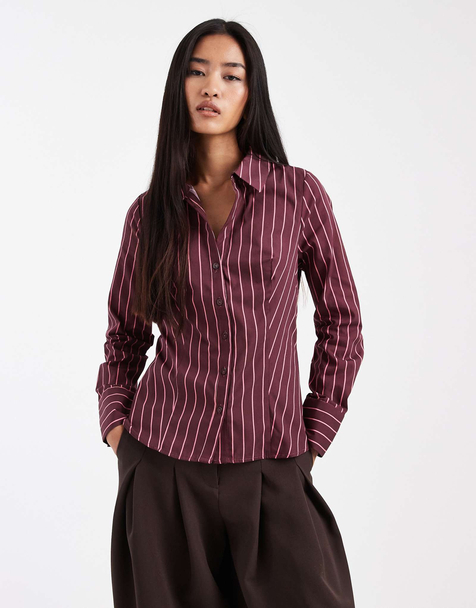 Miss Selfridge fig pinstripe 7490₽