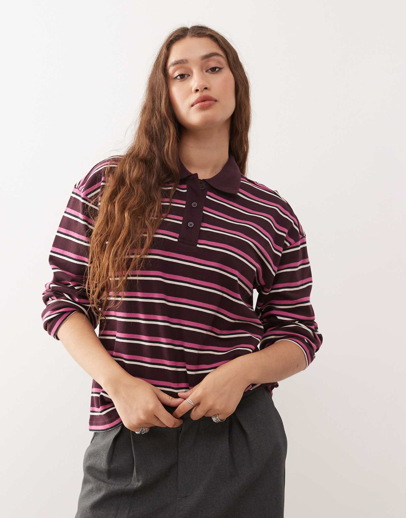 - Monki burgundy stripe 6790₽