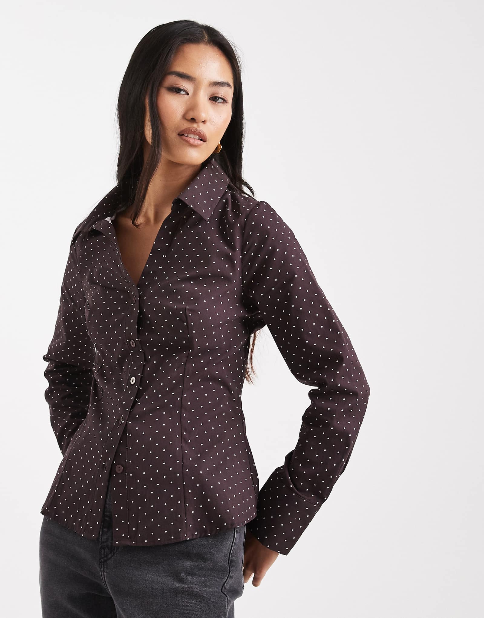 Miss Selfridge chocolate polka dot 10390₽