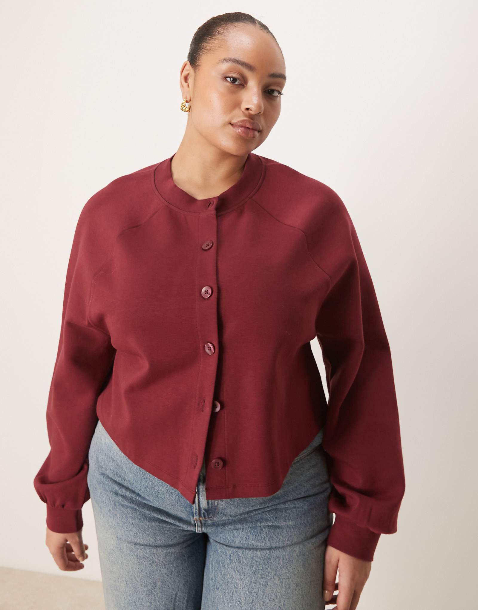 ASOS DESIGN Curve interlock burgundy 5890₽