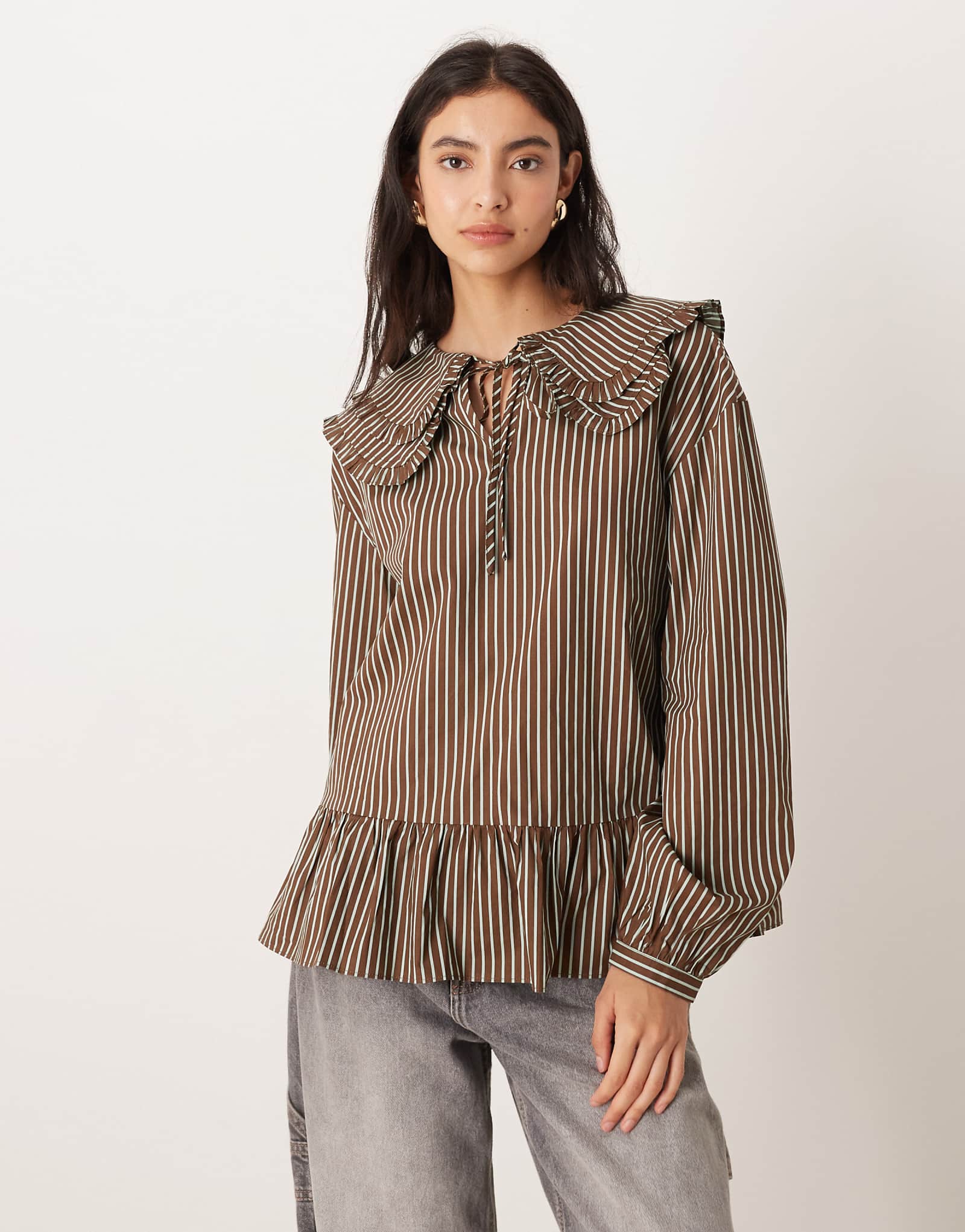 brown blue stripe 3590₽