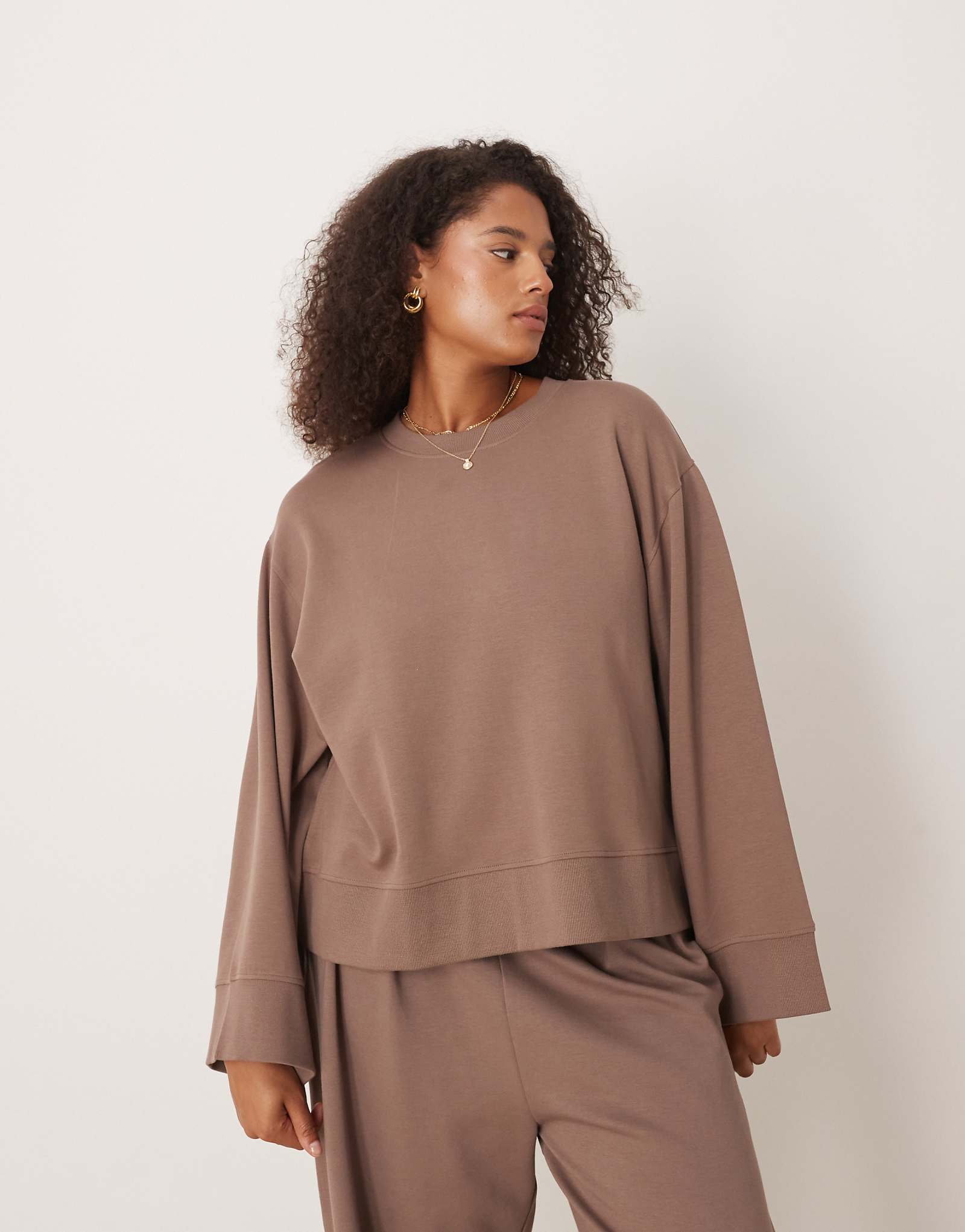 ASOS DESIGN Curve interlock - deep taupe 6090₽