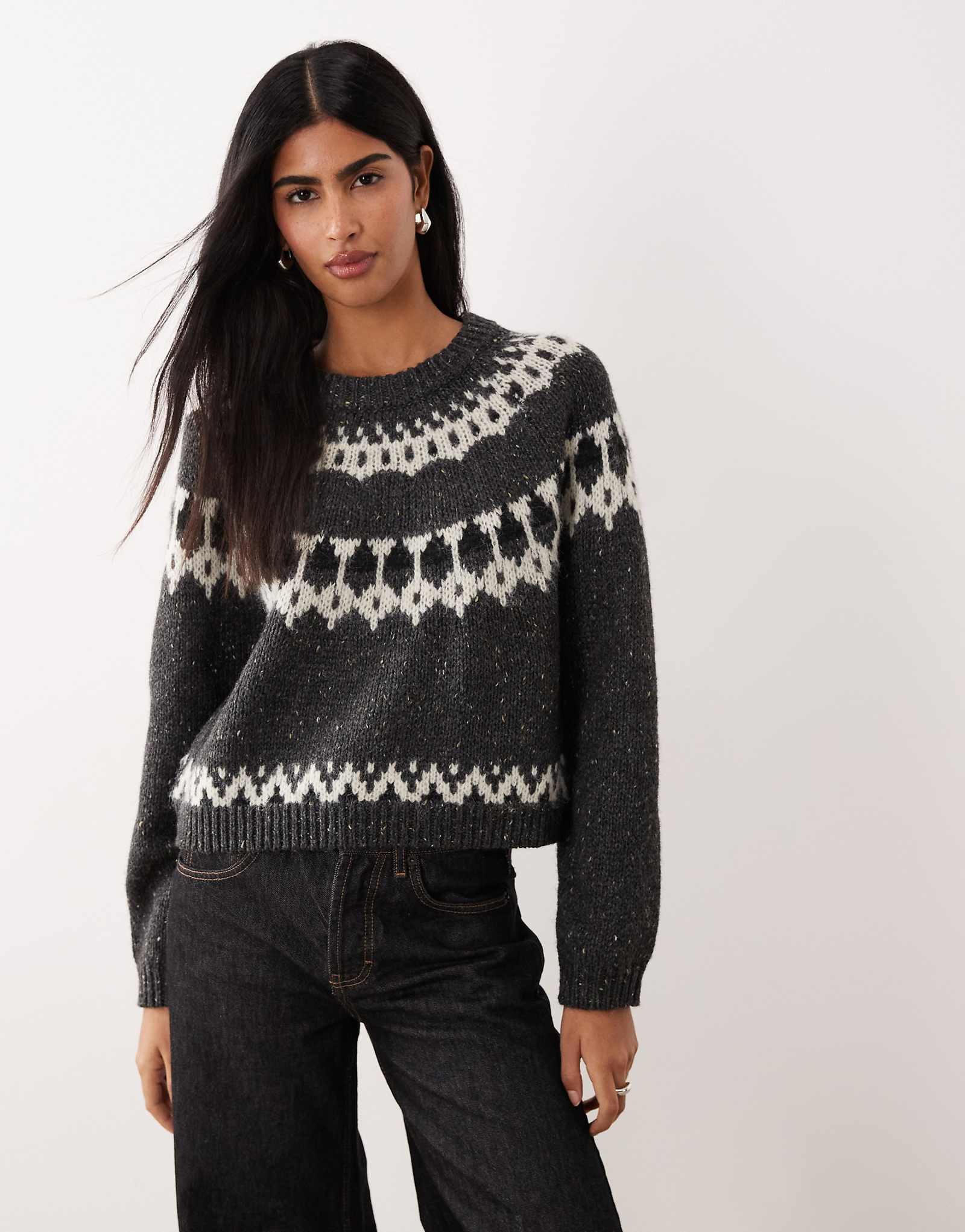 fairisle     medium gray melange