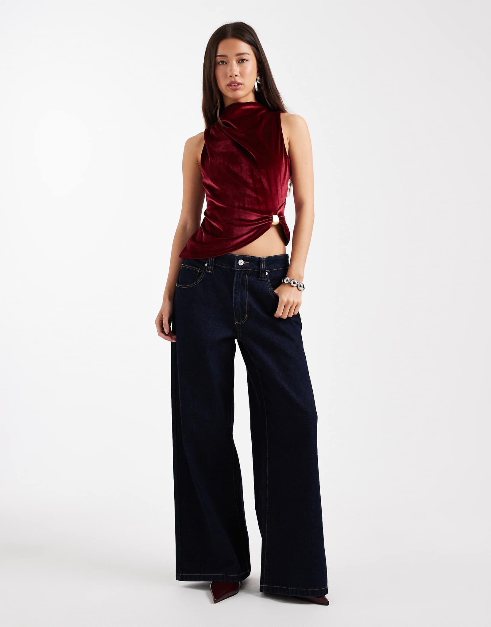 ASOS DESIGN burgundy