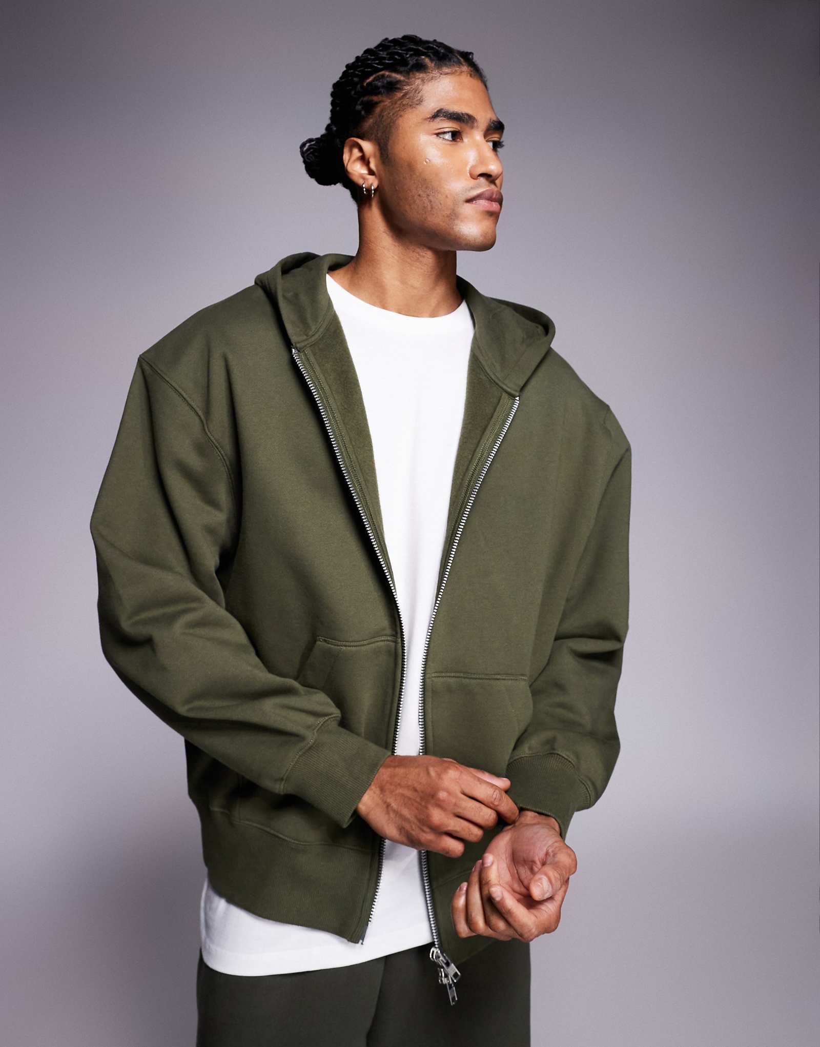 ASOS DESIGN premium heavyweight oversize 400 olive night 10390₽