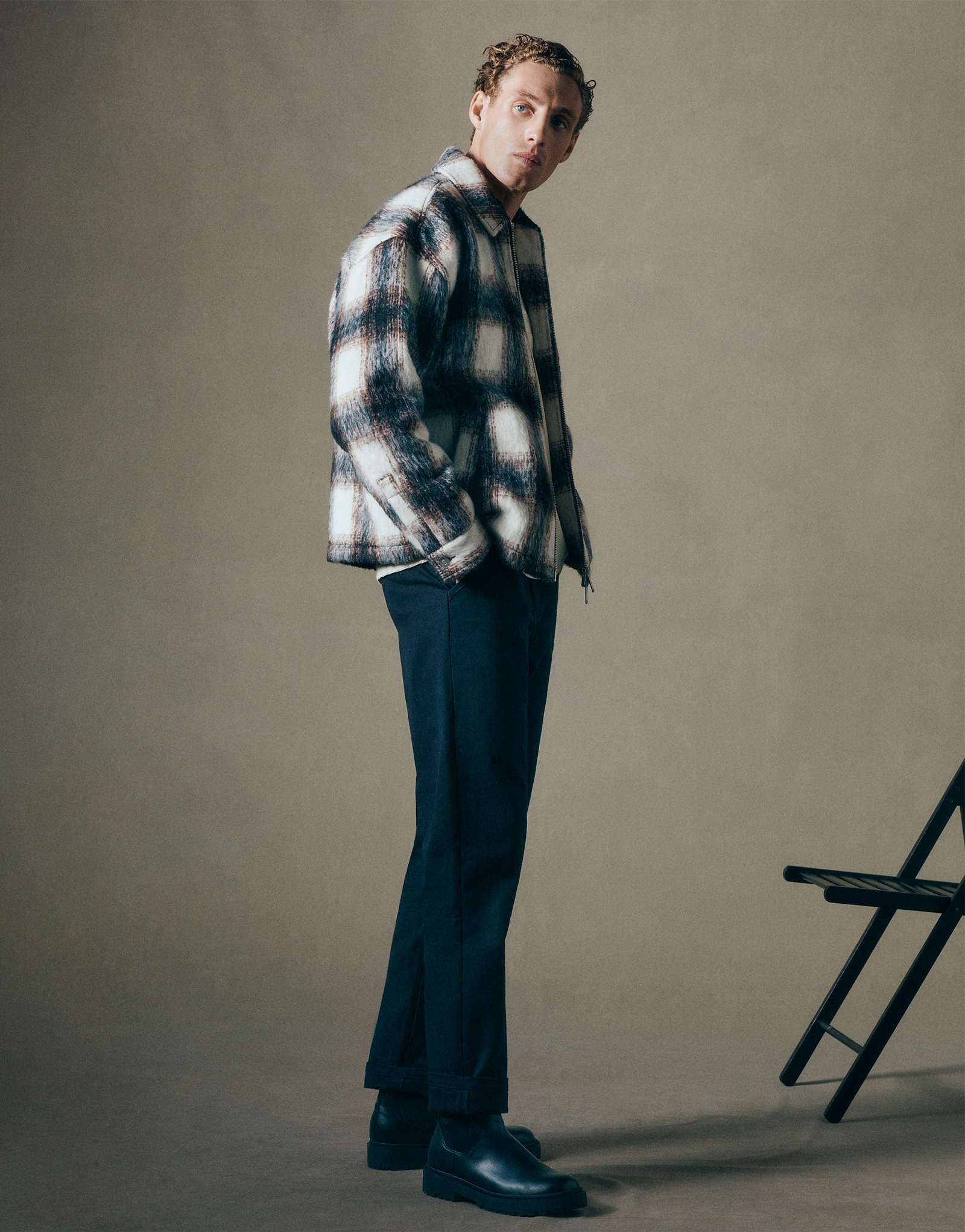 ASOS shadow plaid ecru 9890₽