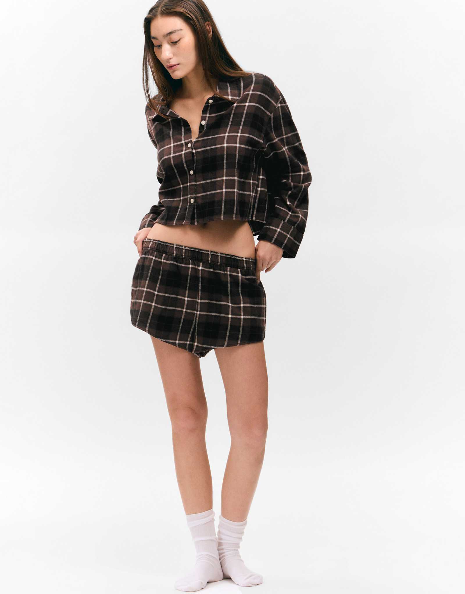 - Monki mix and match brown check 7590₽