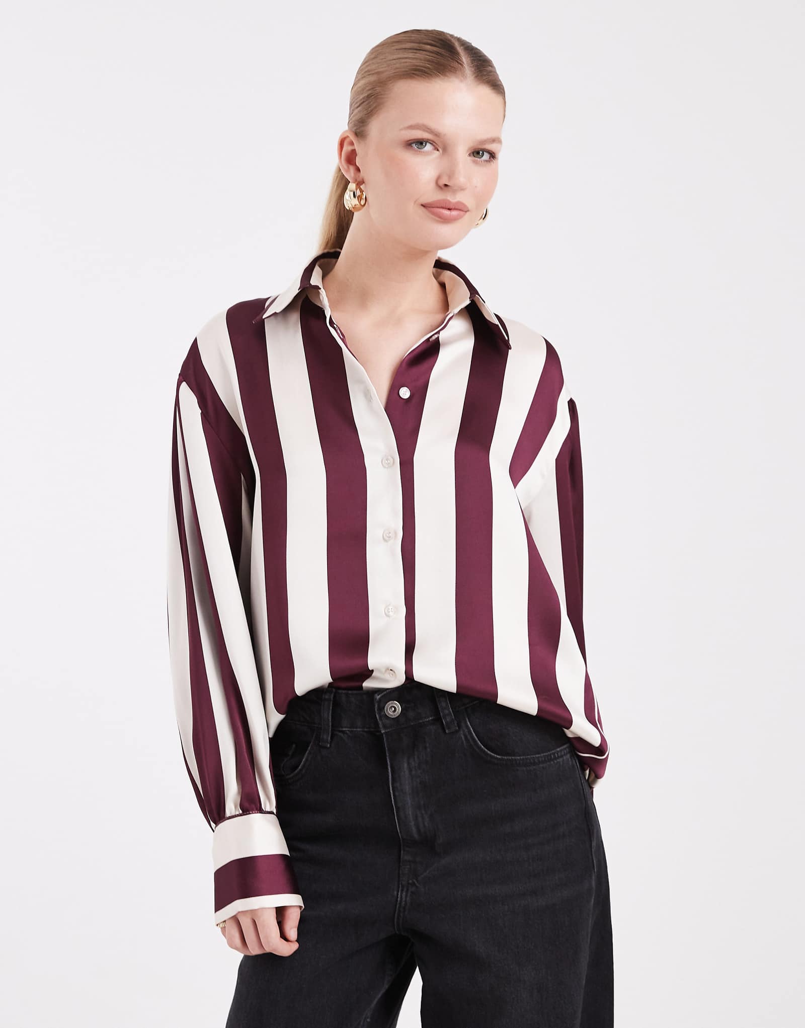 ASOS     plum stripe
