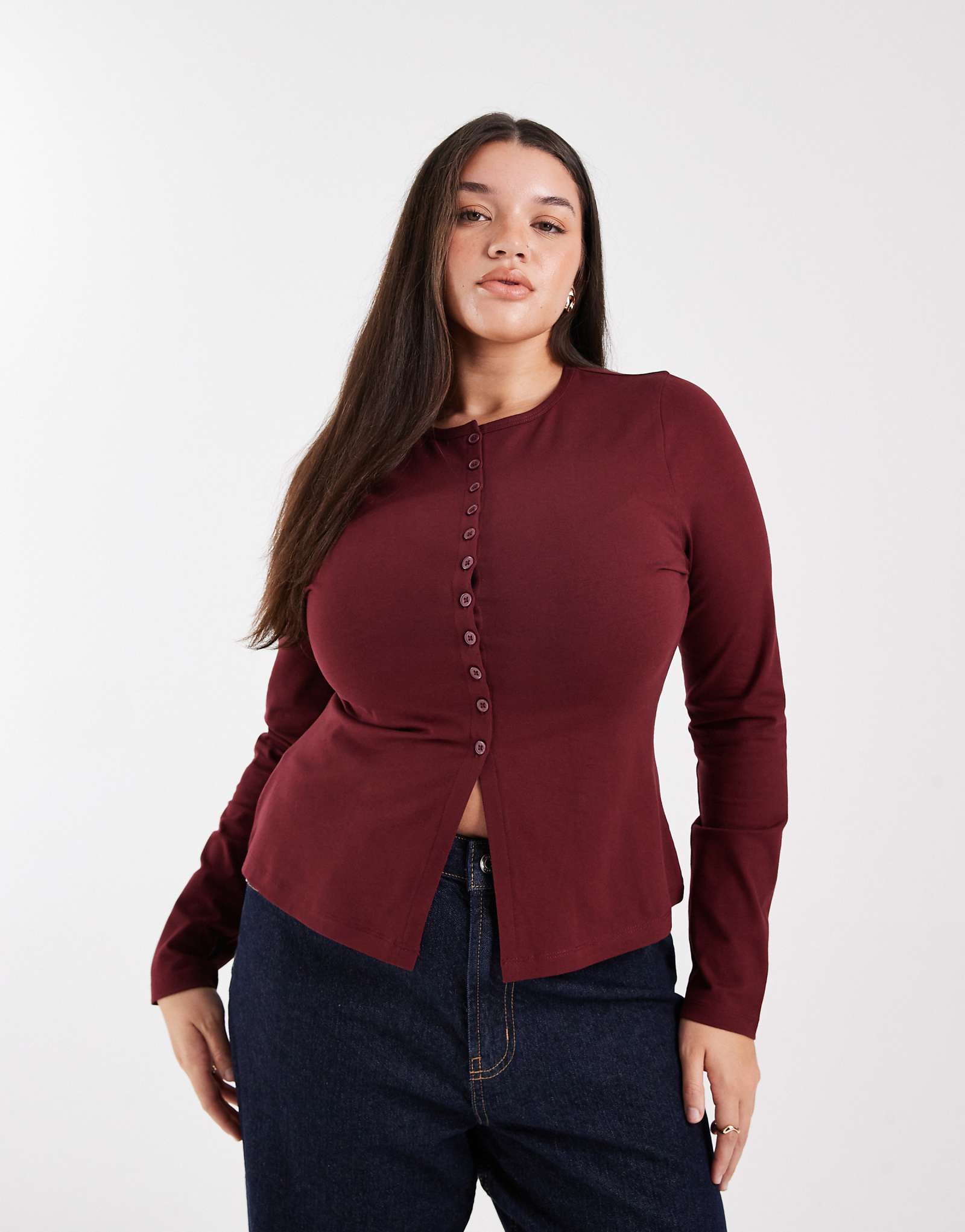 ASOS DESIGN Curve burgundy 6490₽
