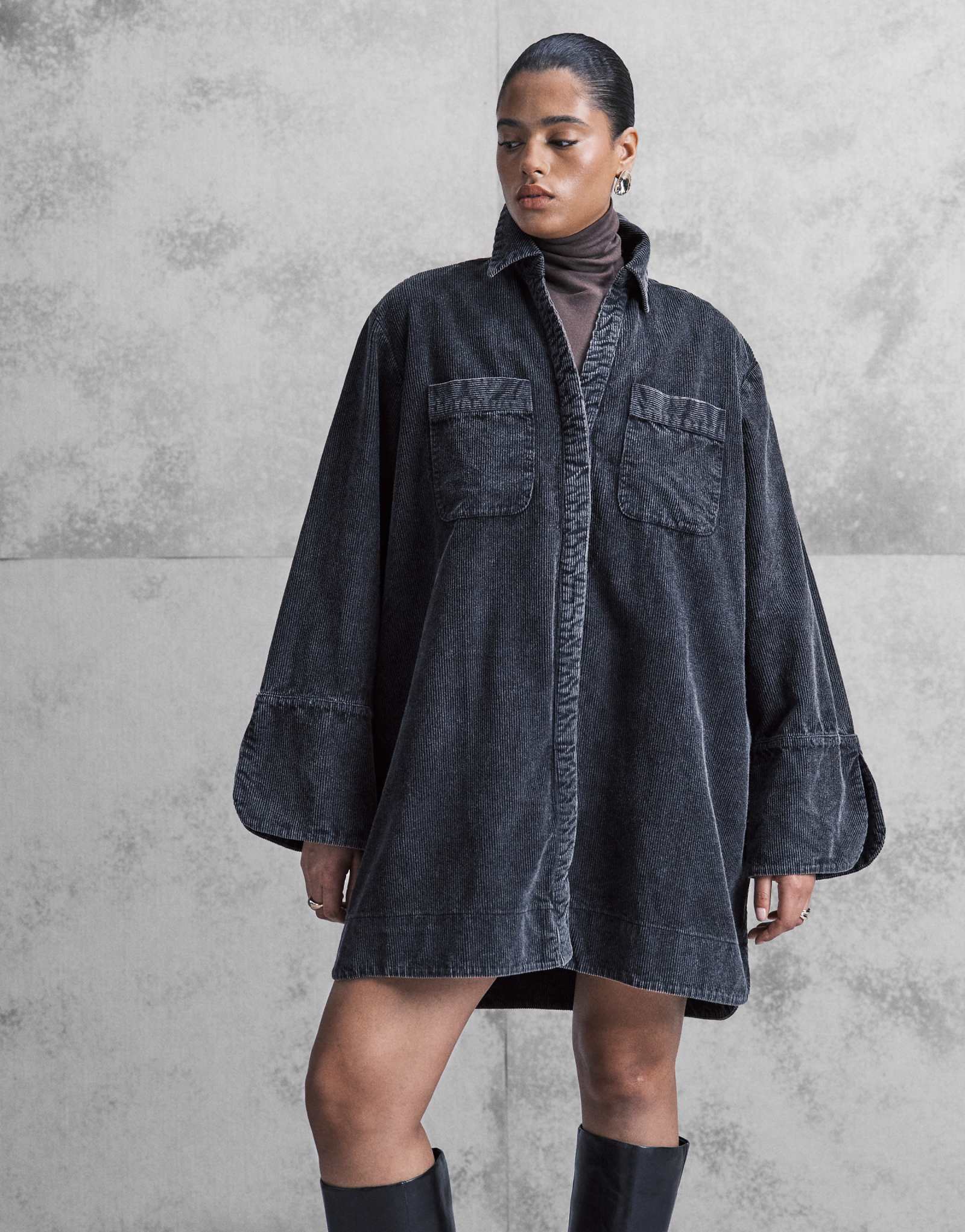 -- ASOS DESIGN Curve cord washed black 16290₽