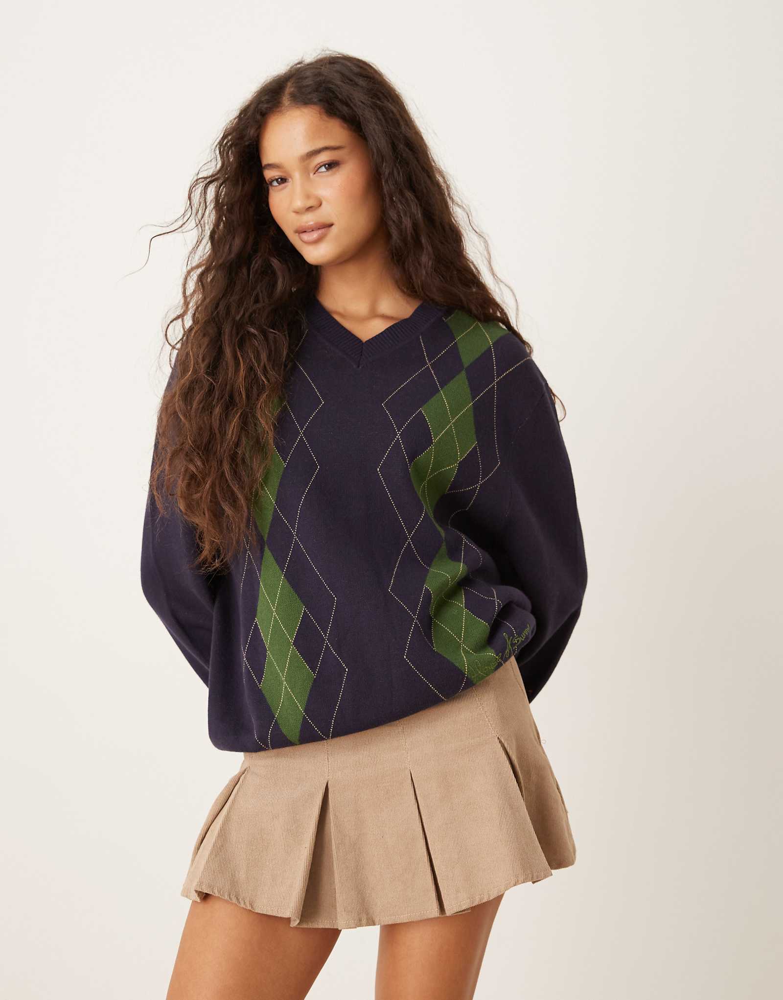 - v- House of Sunny Argyle navy 36990₽