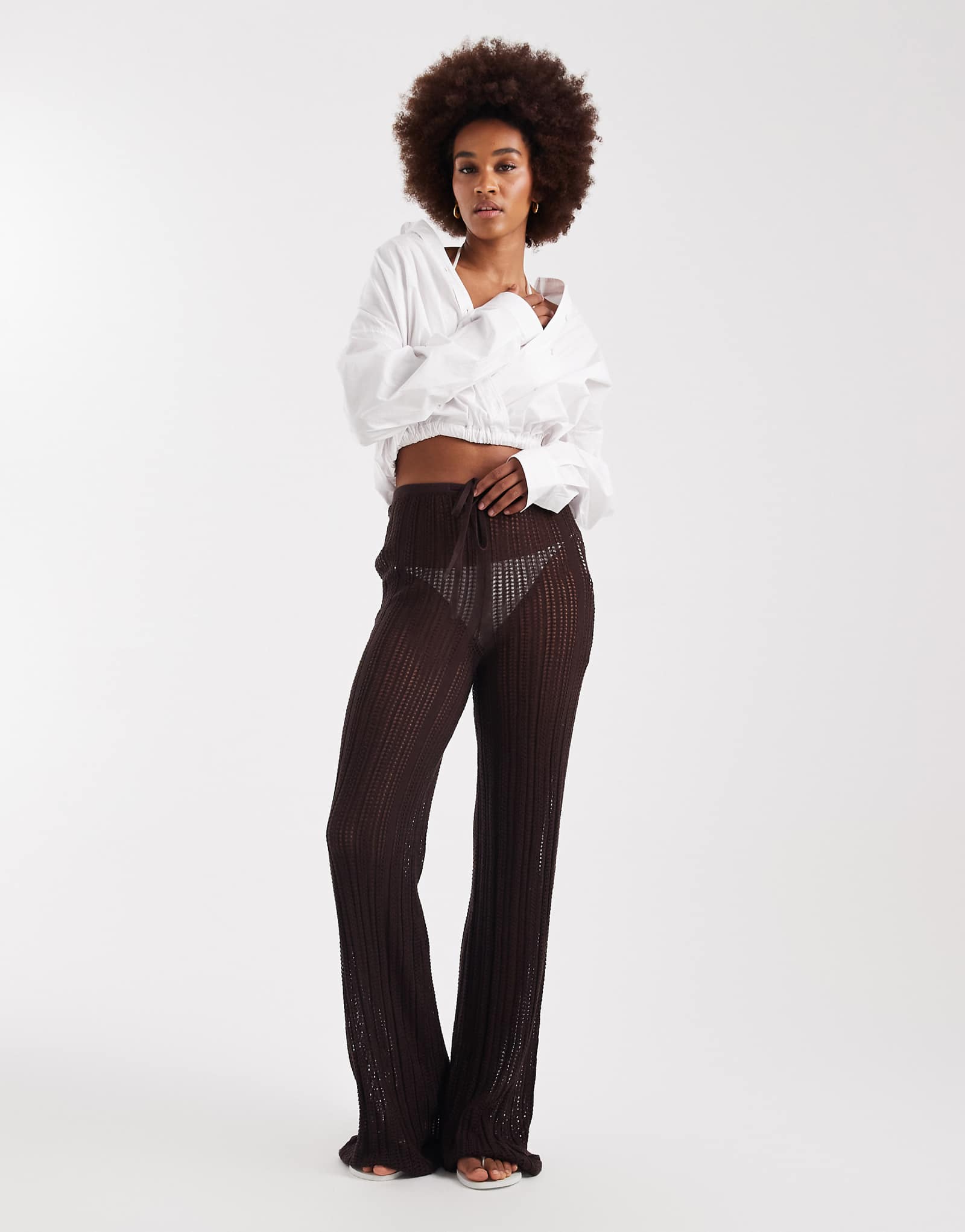 Polly pointelle ASOS DESIGN chocolate 10590₽