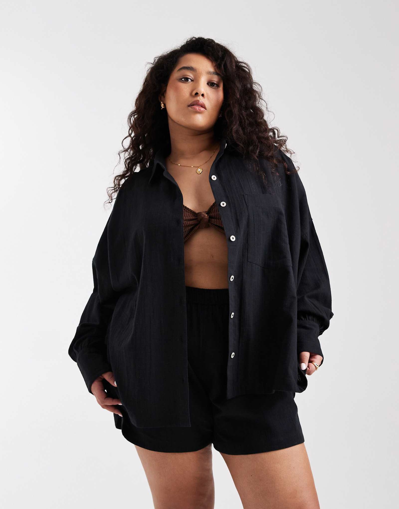 ASOS DESIGN Curve Biarritz - black 8190₽