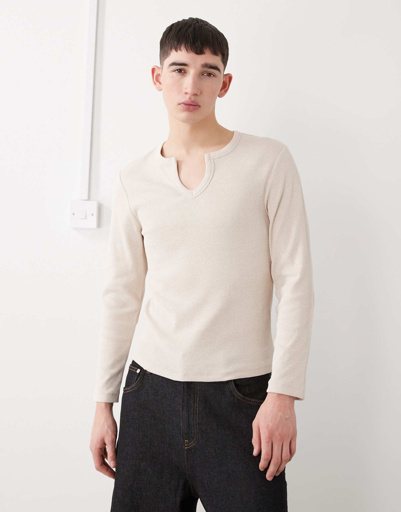 henley COLLUSION muscle fit oatmeal 8690₽