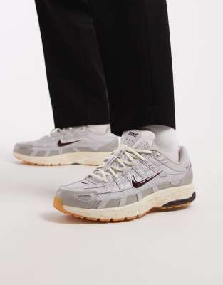 Кроссовки Nike P-6000 белого и коричневого цветов white