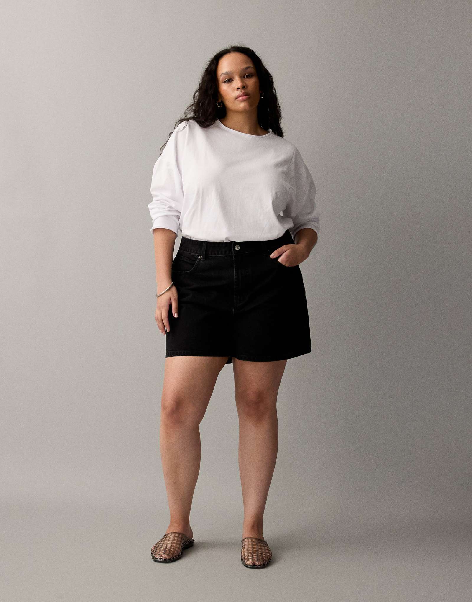 ASOS DESIGN Curve washed black 8690₽