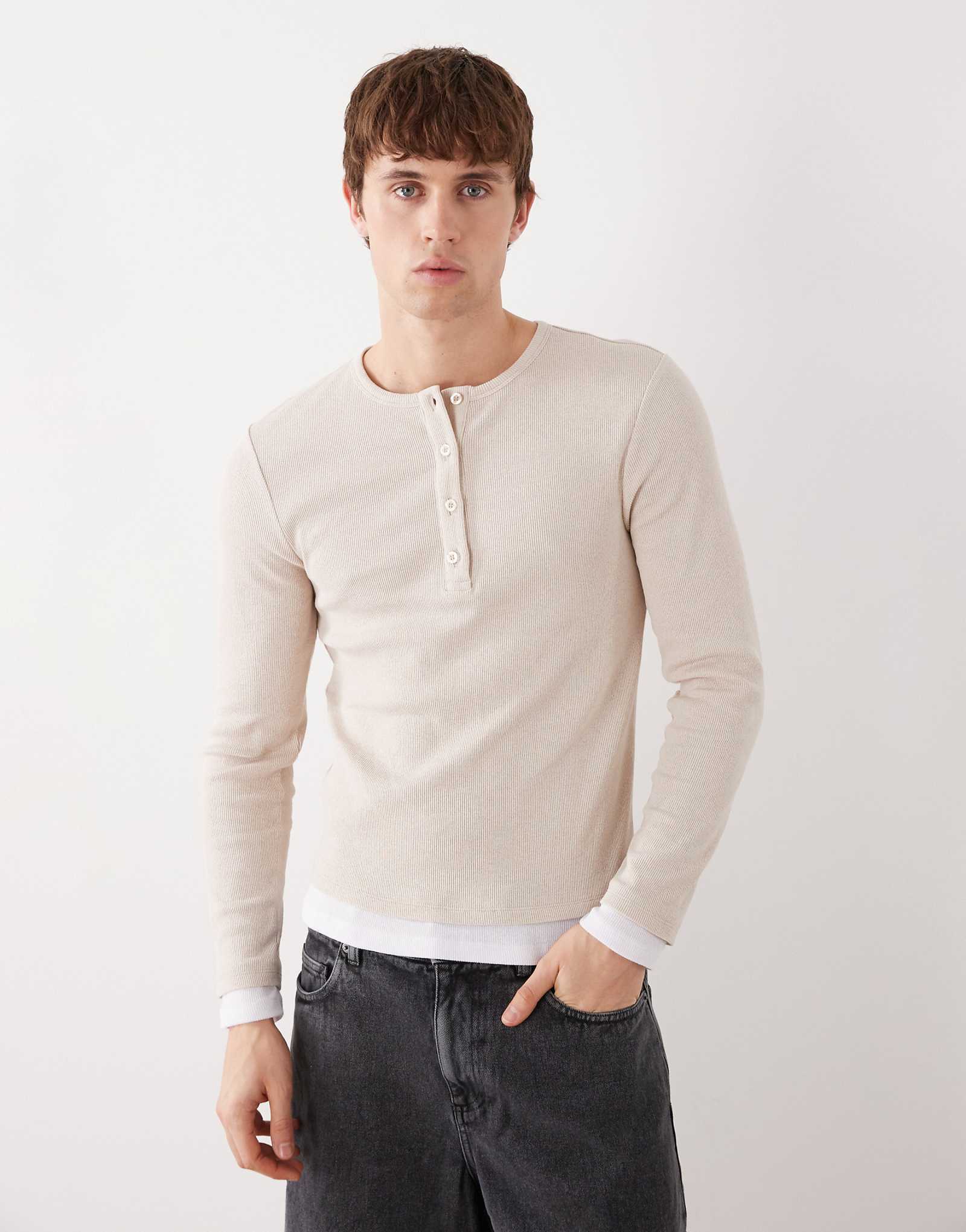 COLLUSION henley oatmeal 10390₽