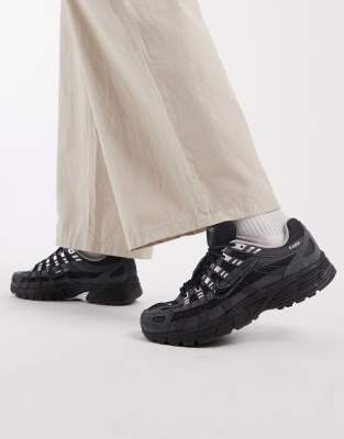 Кроссовки Nike P-6000 SE черного и серебристого цвета 