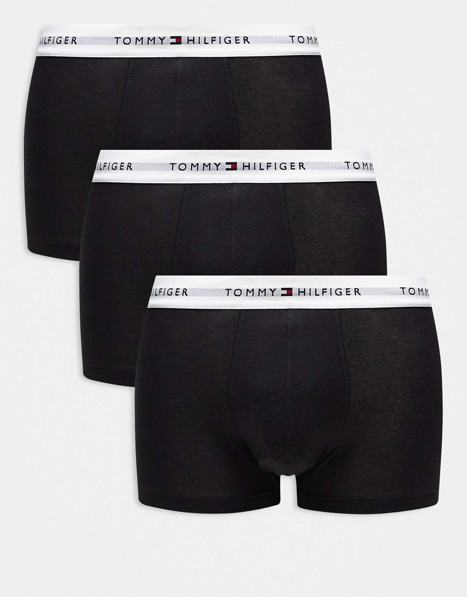 Tommy Hilfiger Signature Cotton Essentials 3-pack trunks in black 11490₽
