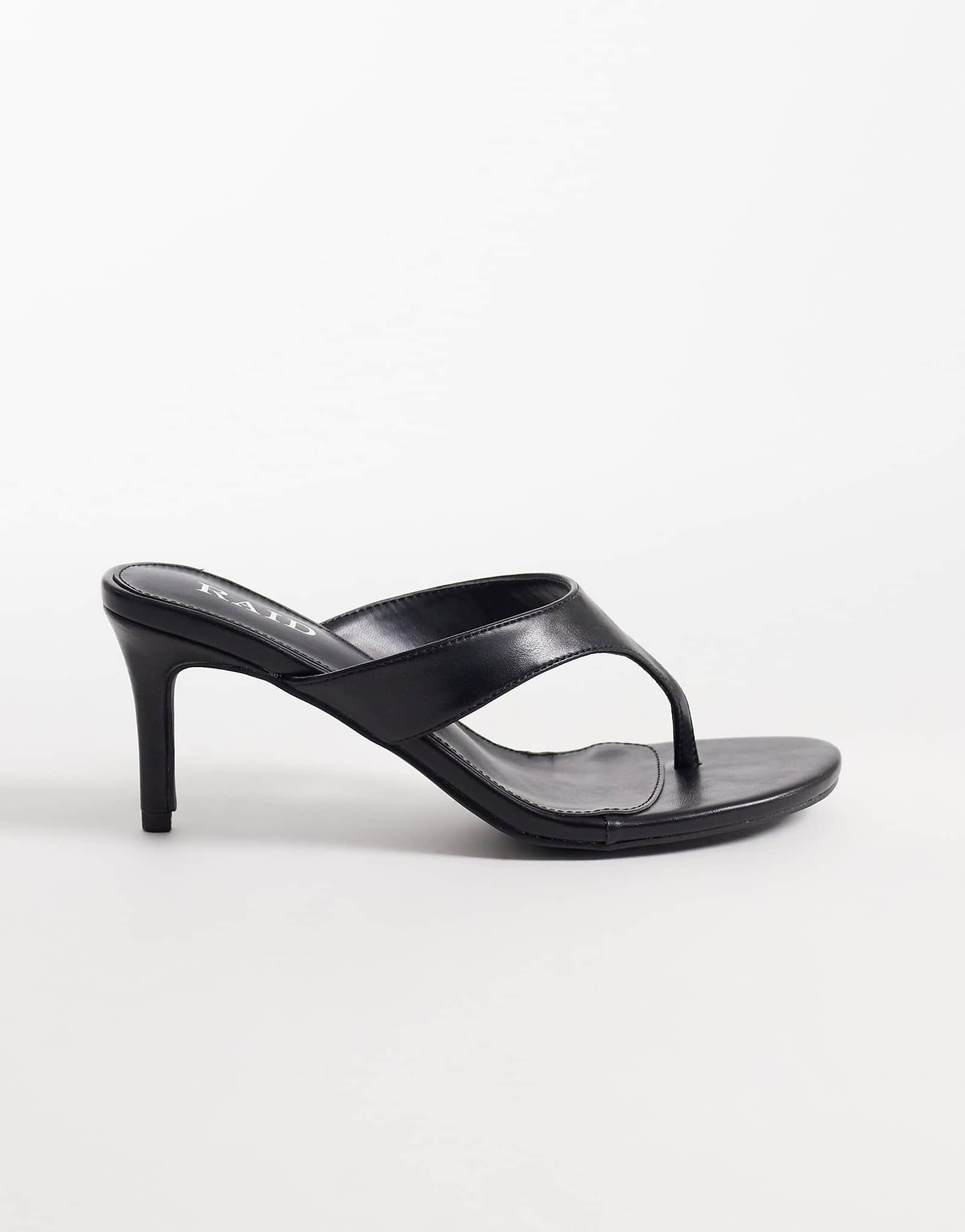RAID Mystia flip flop heeled sandals in black black 10090₽