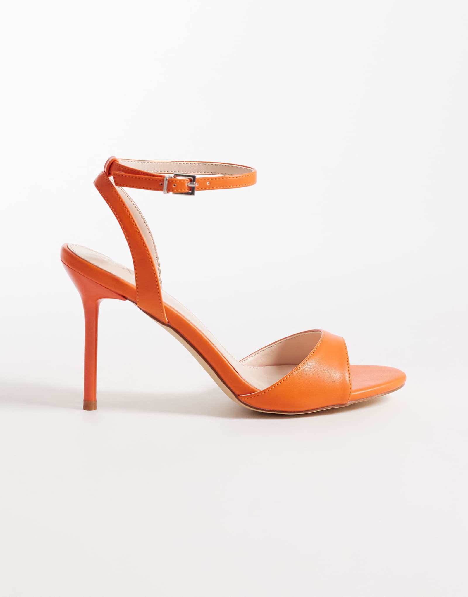 RAID Lynna barely there heeled sandals in orange orange pu 10090₽