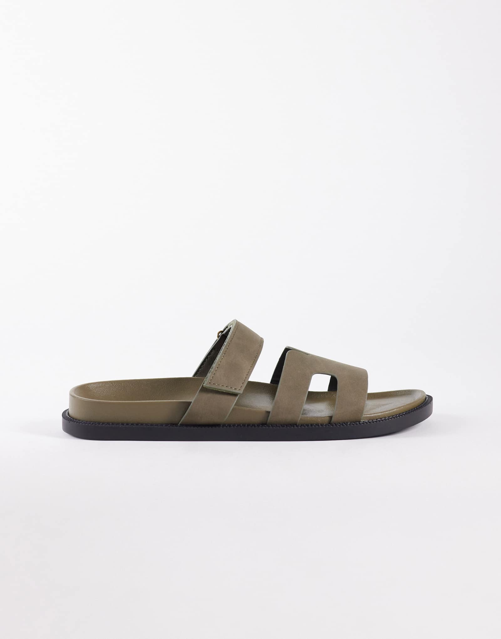 SEQWL Kidman faux nubuck sandals with straps in khaki green khaki 7690₽