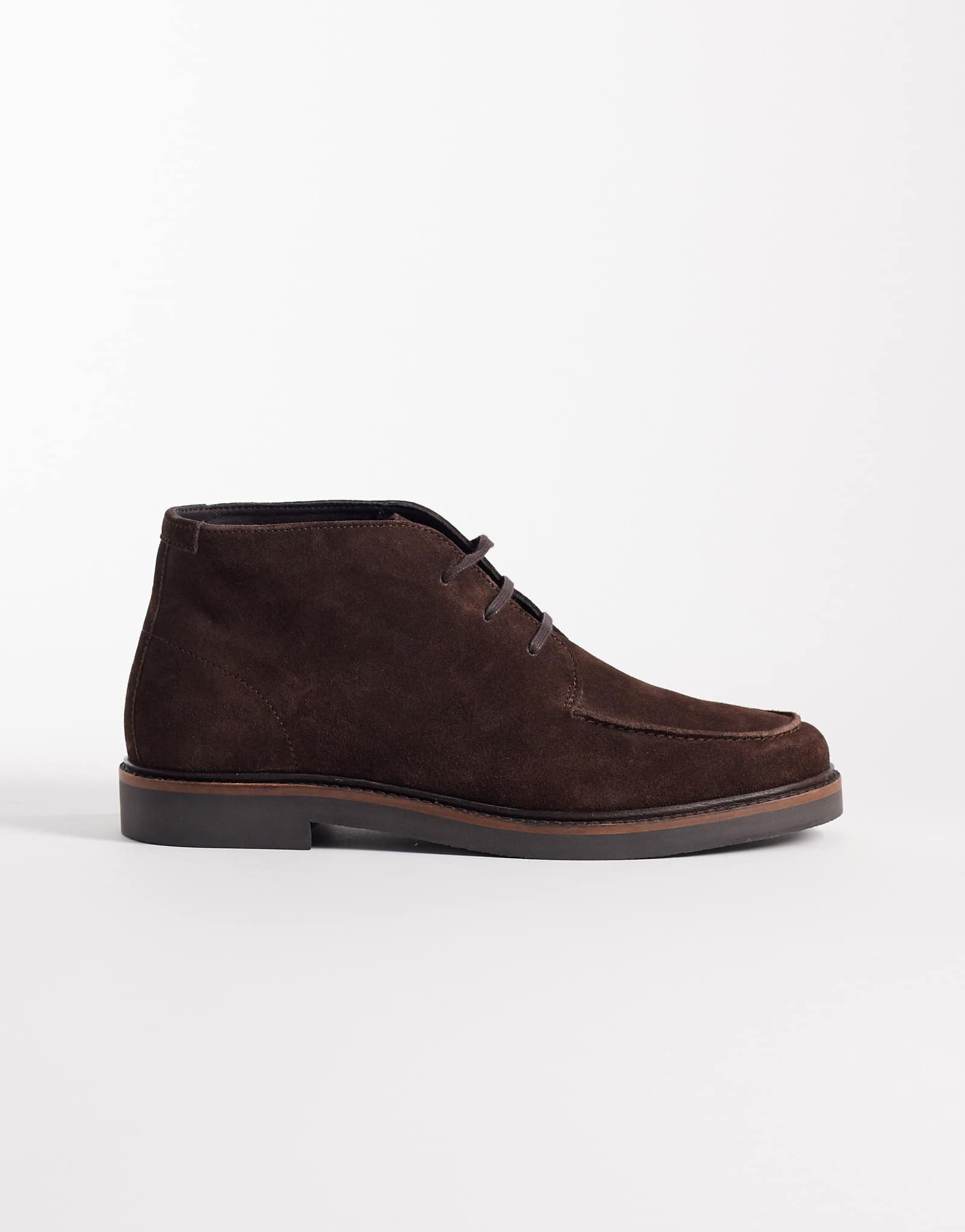 ASOS DESIGN lace up desert boots in brown suede with apron toe brown 13590₽