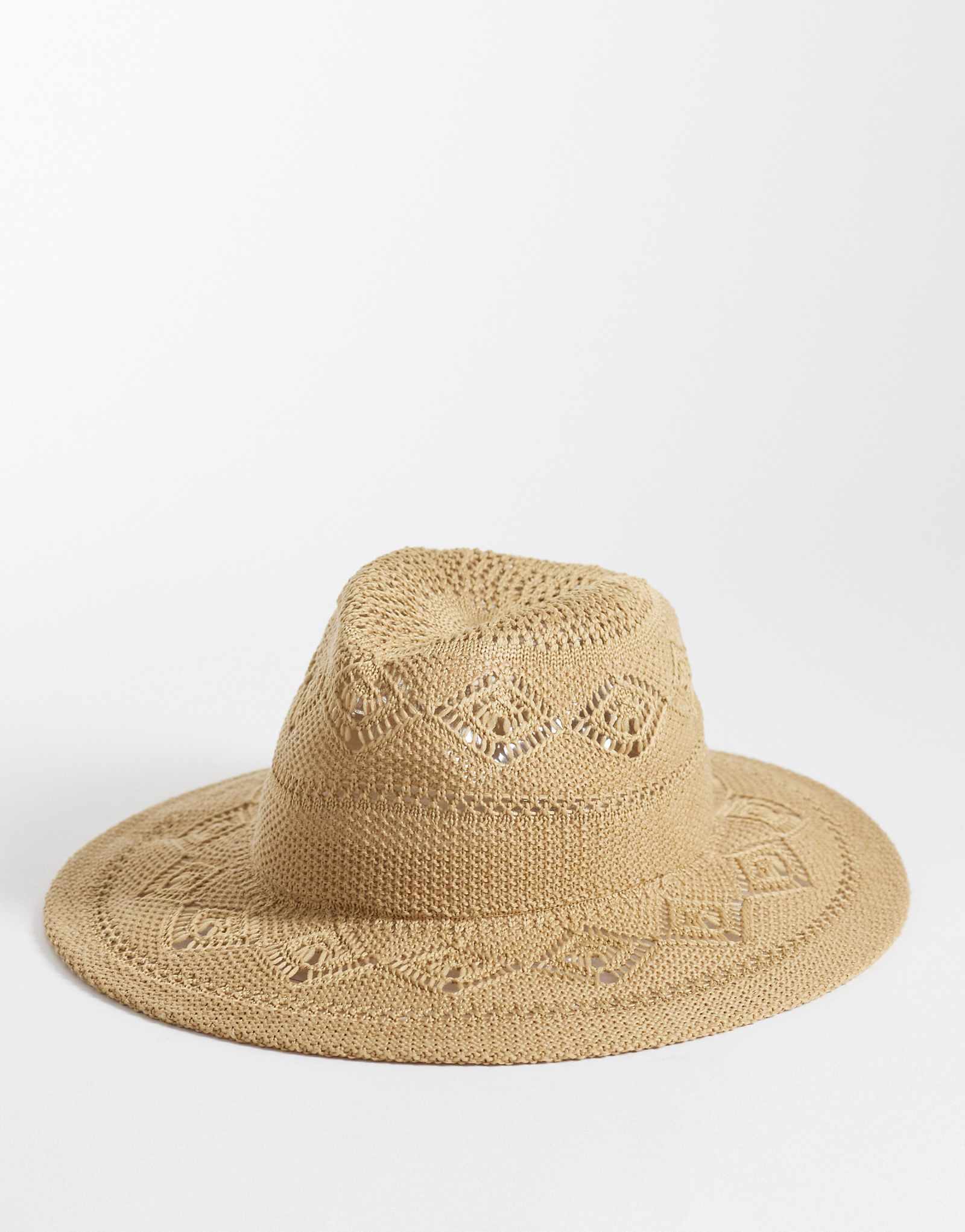 Accessorize packable weave cowboy hat in tan tan 6790₽