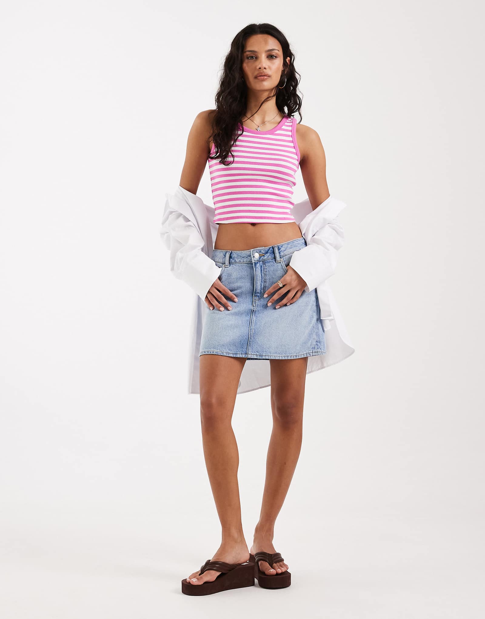 JJXX denim mini skirt in light blue light blue denim 8490₽