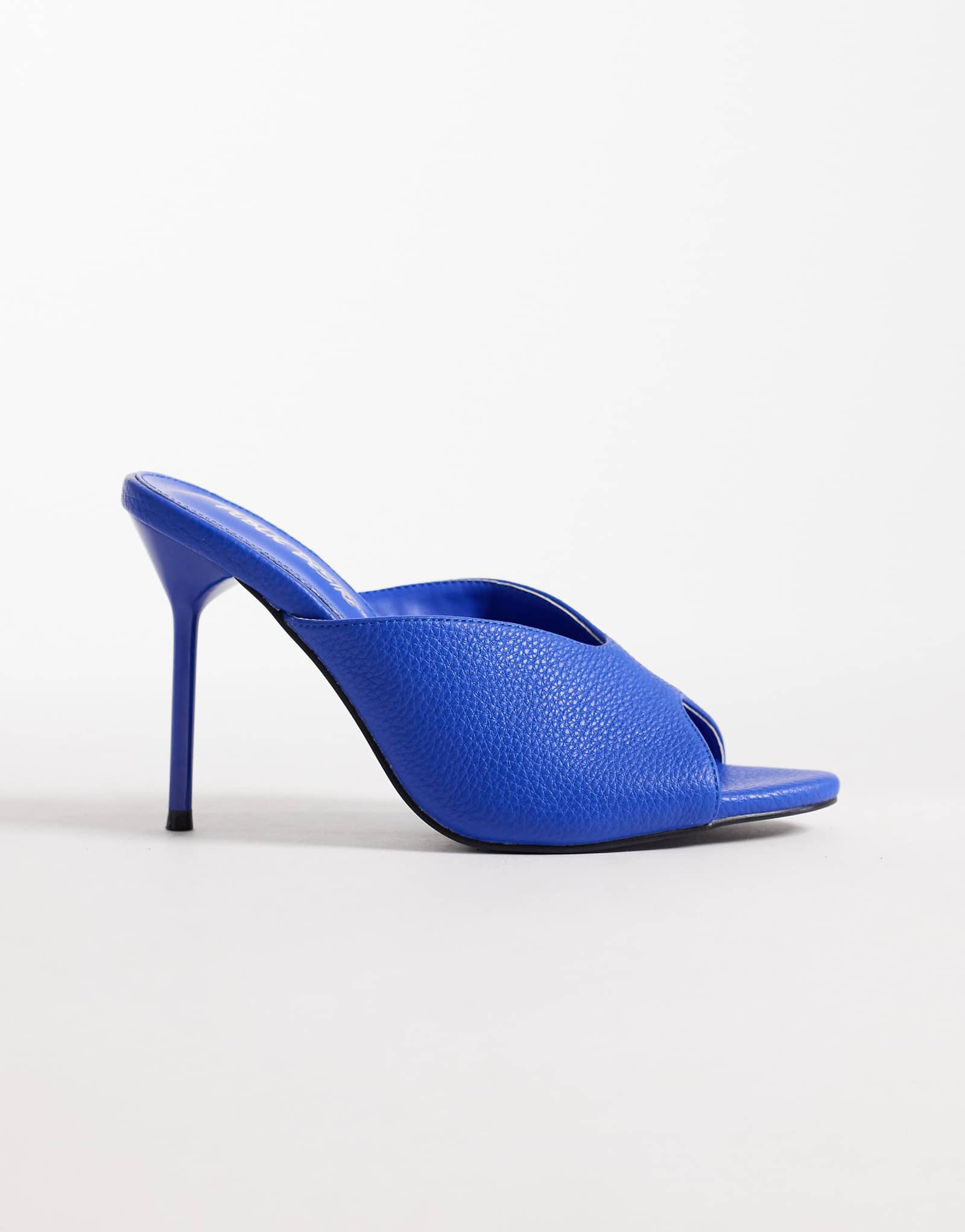 Public Desire Lennon heeled mule sandals in luminous blue blue 7890₽