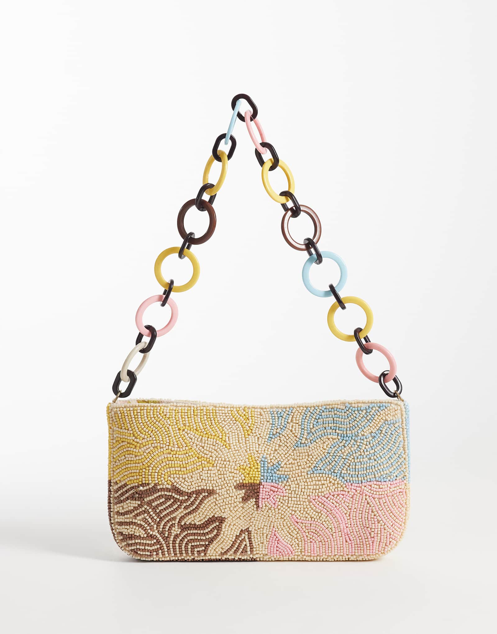 Never Fully Dressed beaded bag in soleil print multi