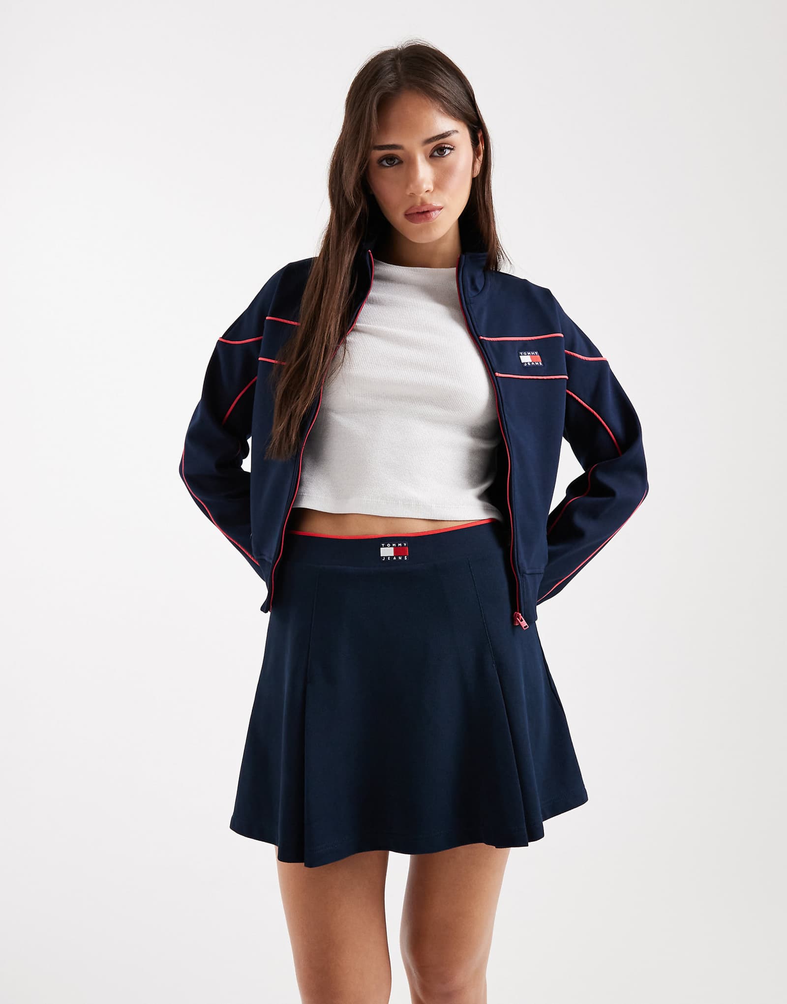 Tommy Jeans pique mini skirt in navy - part of a set dark night navy 15490₽