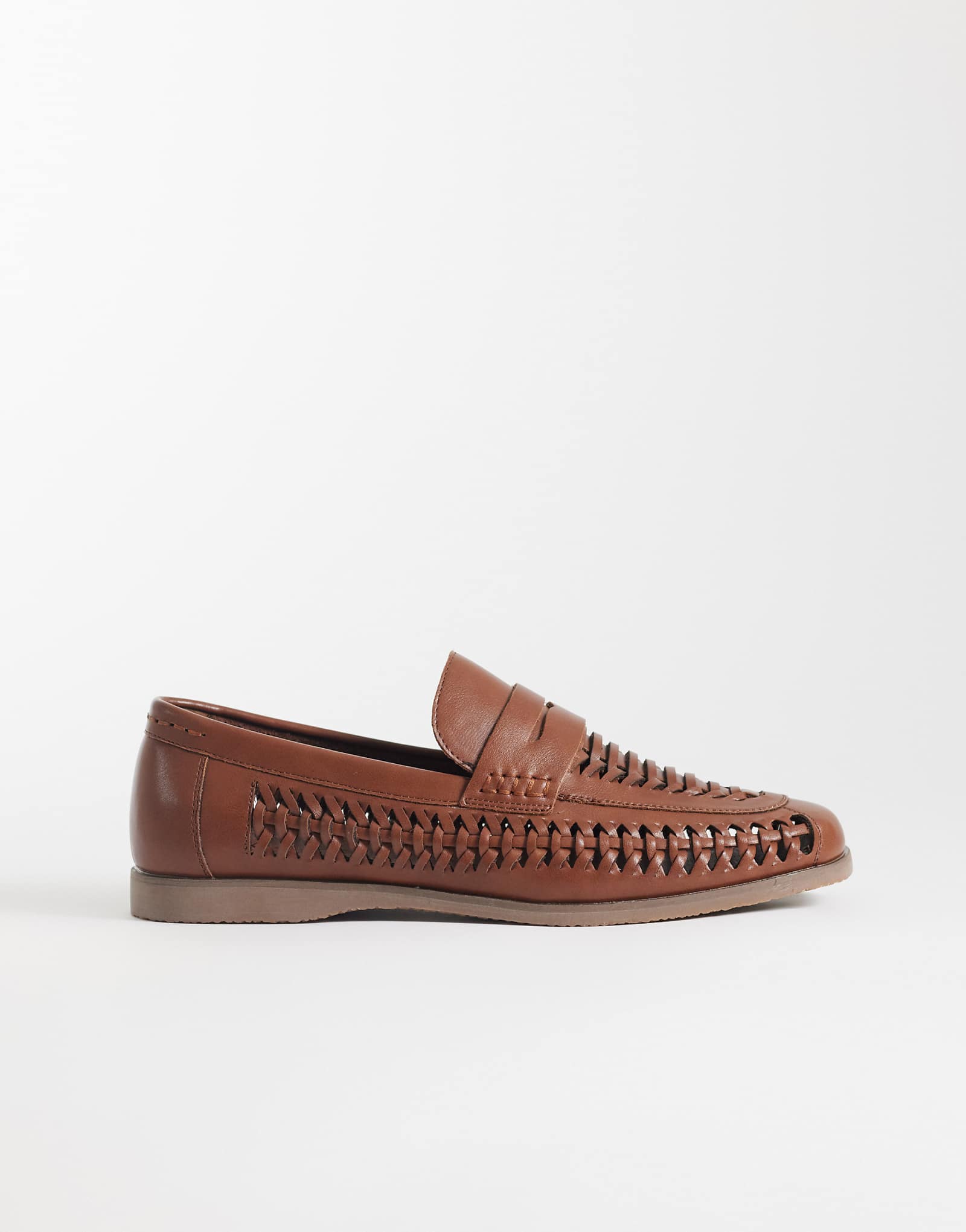 River Island weave detail loafers in tan tan 15090₽