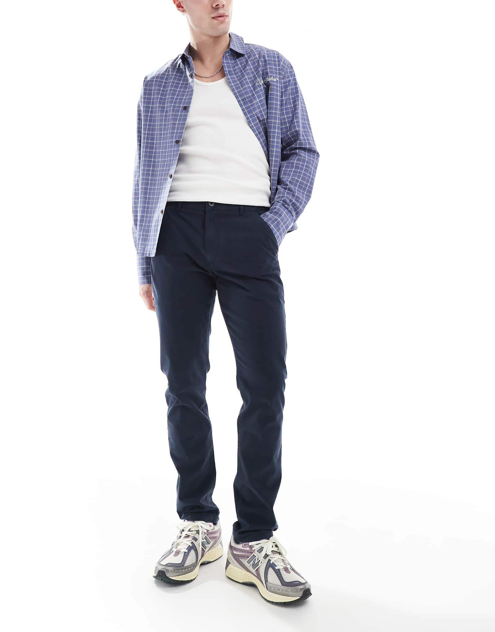 Farah elm straight leg pants in navy 9990₽