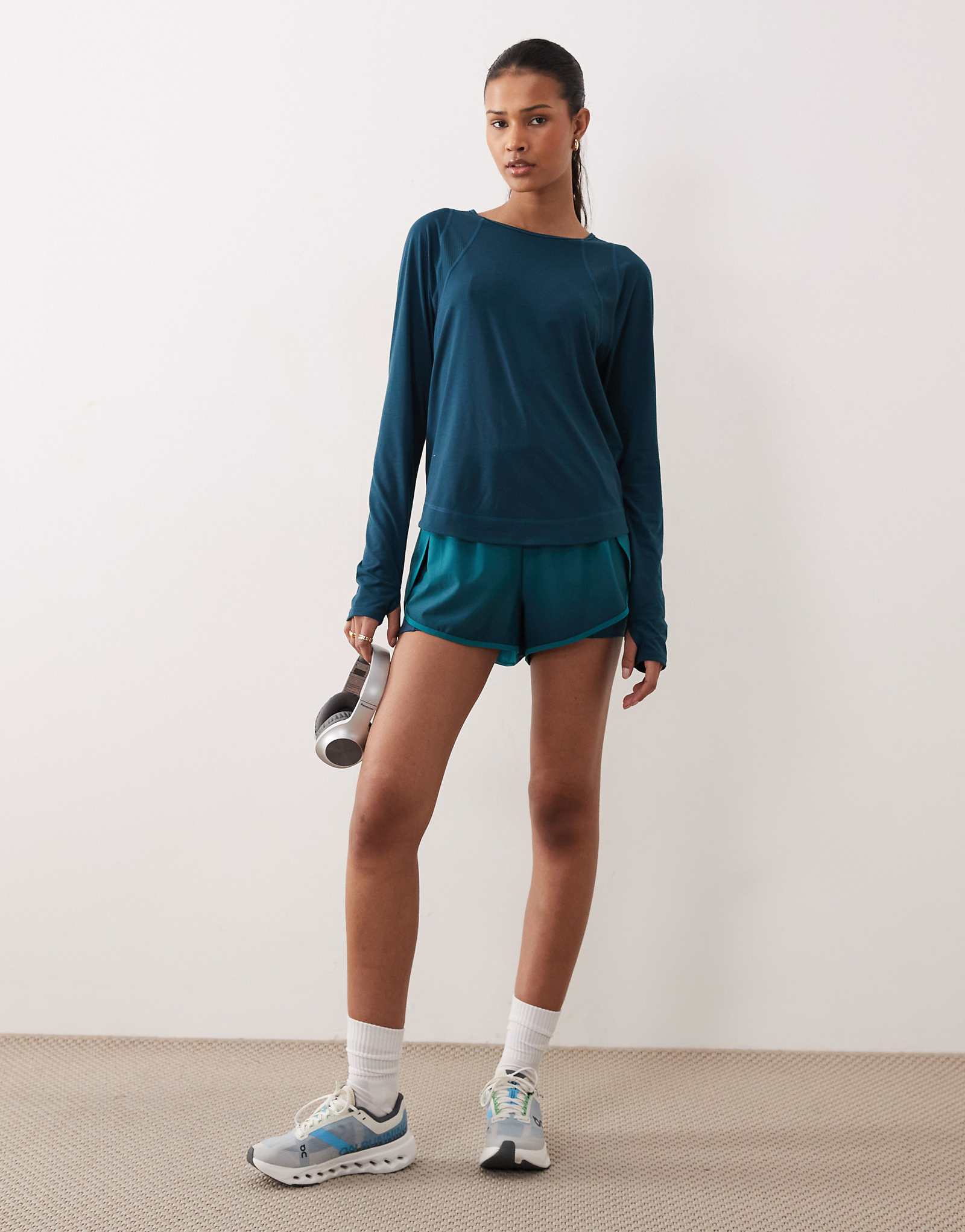 Sweaty Betty Get Set 2-in-1 multi-training shorts in green ombr green ombre