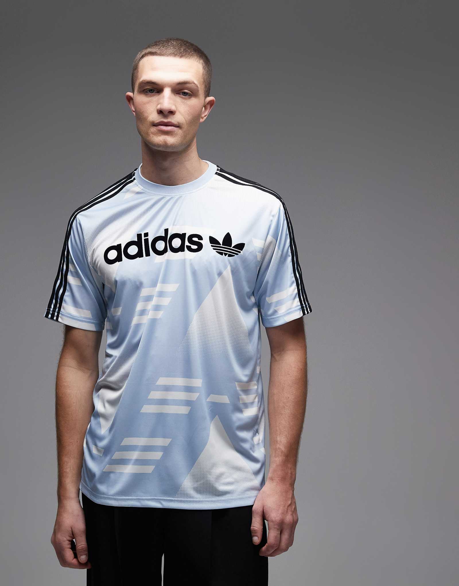 Adidas Originals sponsored jersey in light blue light blue 10690₽