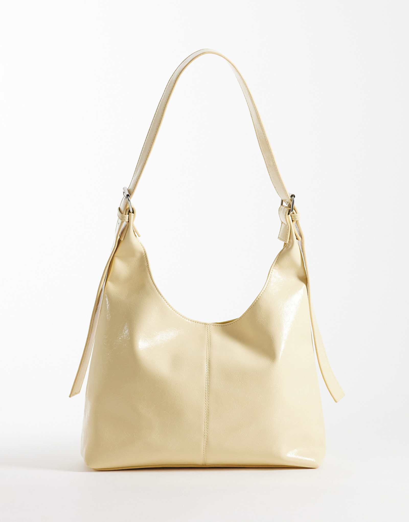 JJXX square patent shoulder bag in butter yellow sunlight 9690₽