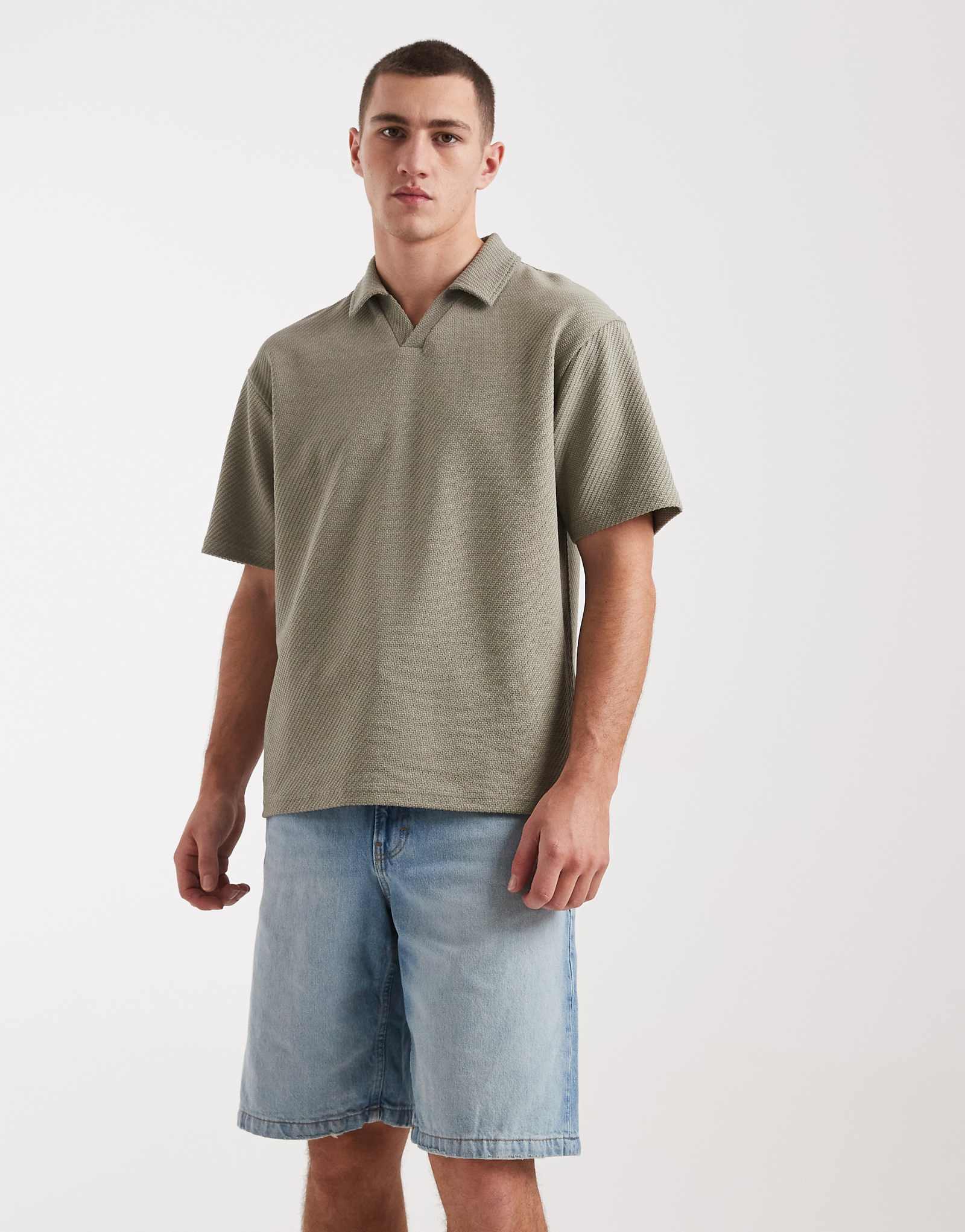 Cotton On baggy denim shorts in casette blue casette blue 11790₽