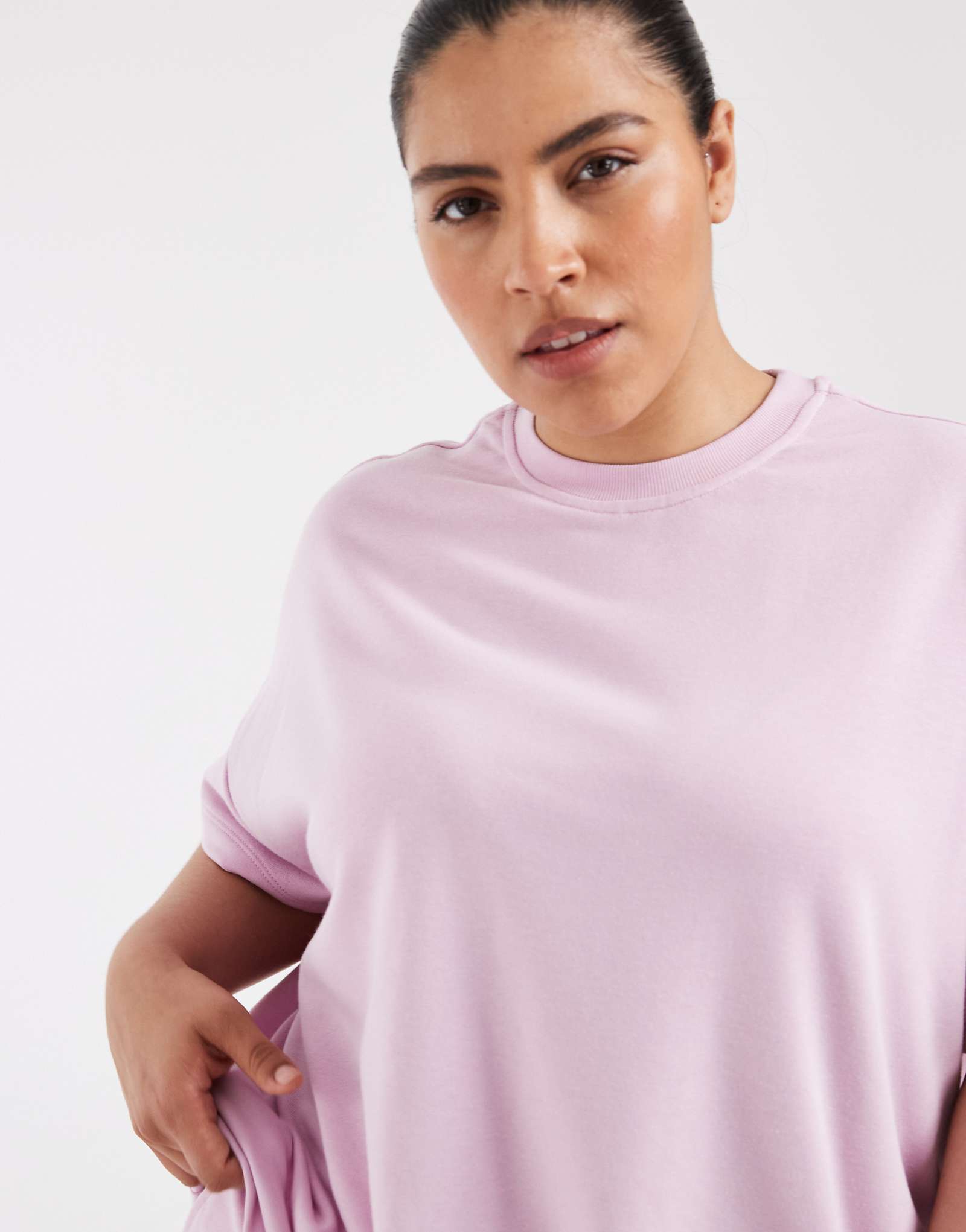 PIECES Curve boxy T-shirt in light pink - part of a set winsome orchid 5590₽