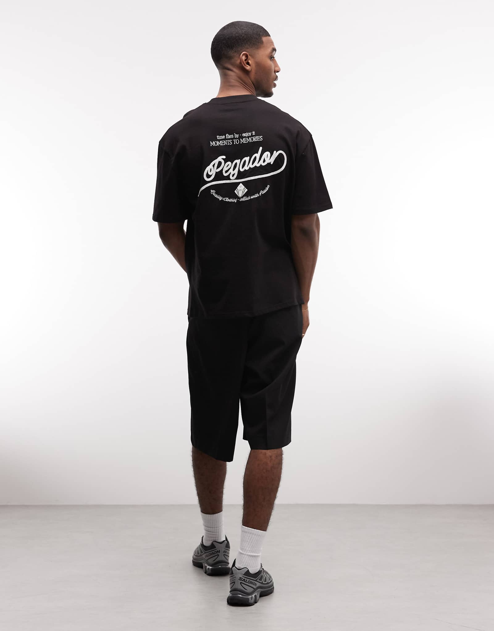 PEGADOR Belmonte oversized t-shirt in washed black black