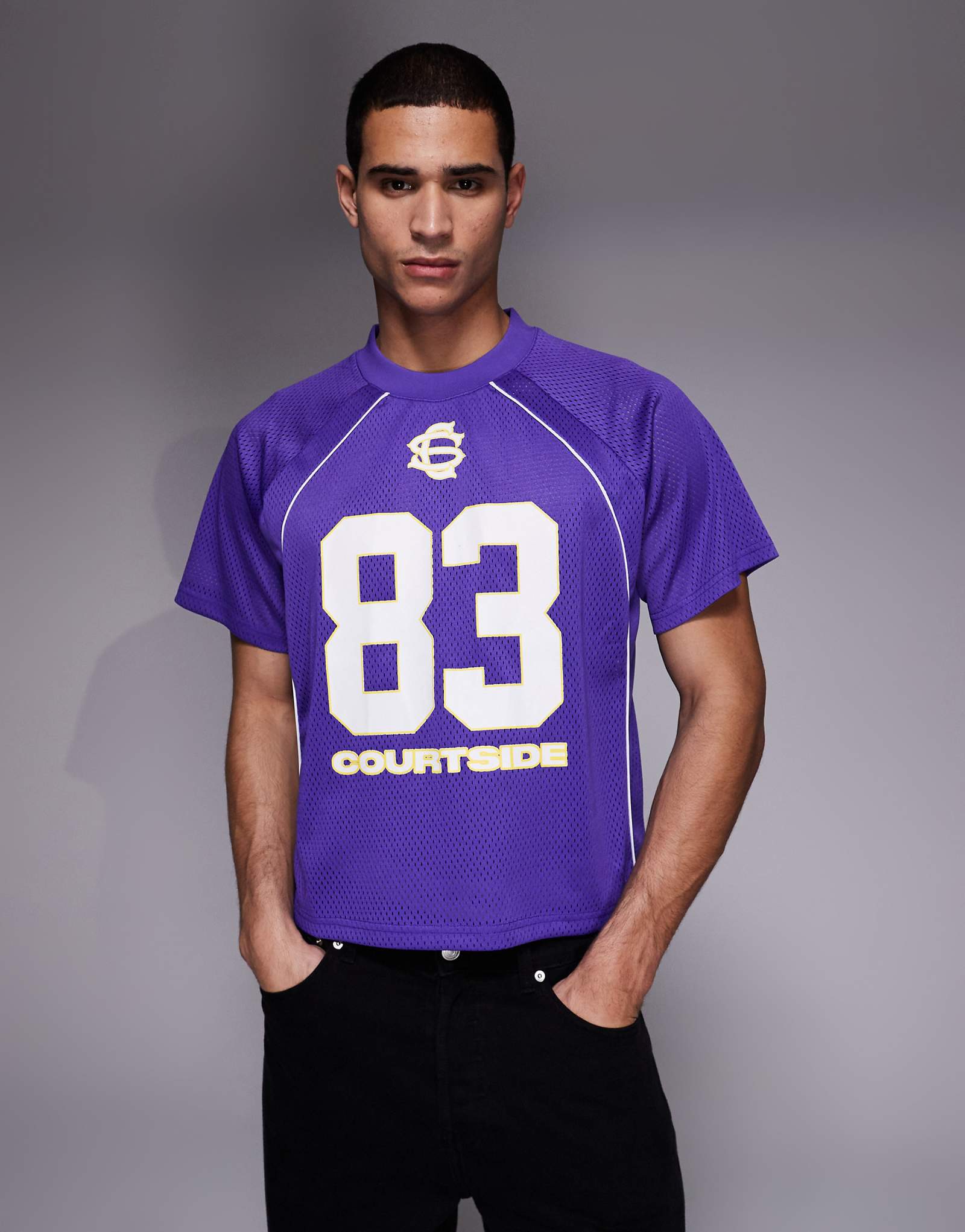 Courtside boxy soccer jersey in purple purple 16890₽