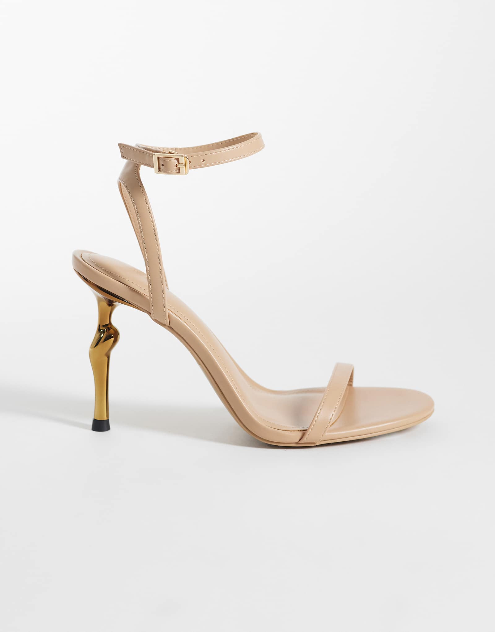 JW PEI Alivia heeled sandals with gold-tone metal heels in khaki khaki