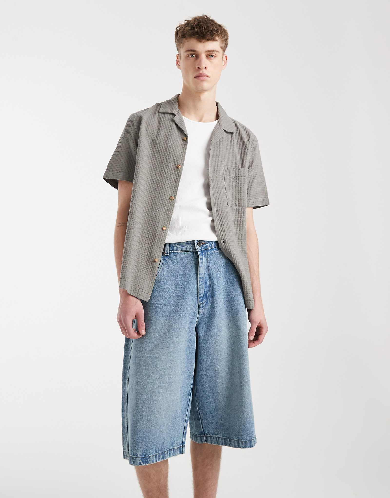 Redefined Rebel Evan denim baggy shorts in light blue light blue 13390₽