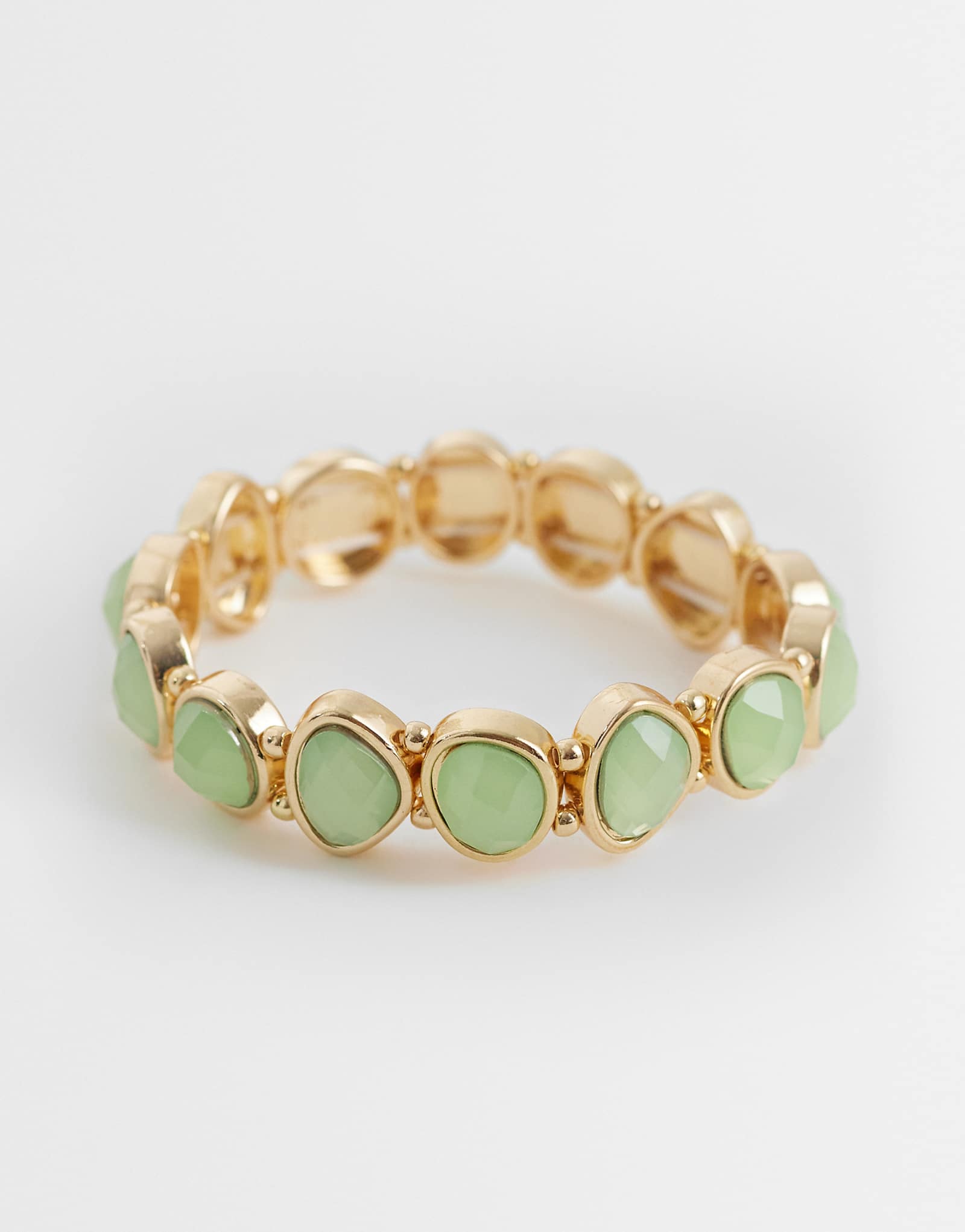 Accessorize faux gem stretch bracelet in green light green 4090₽