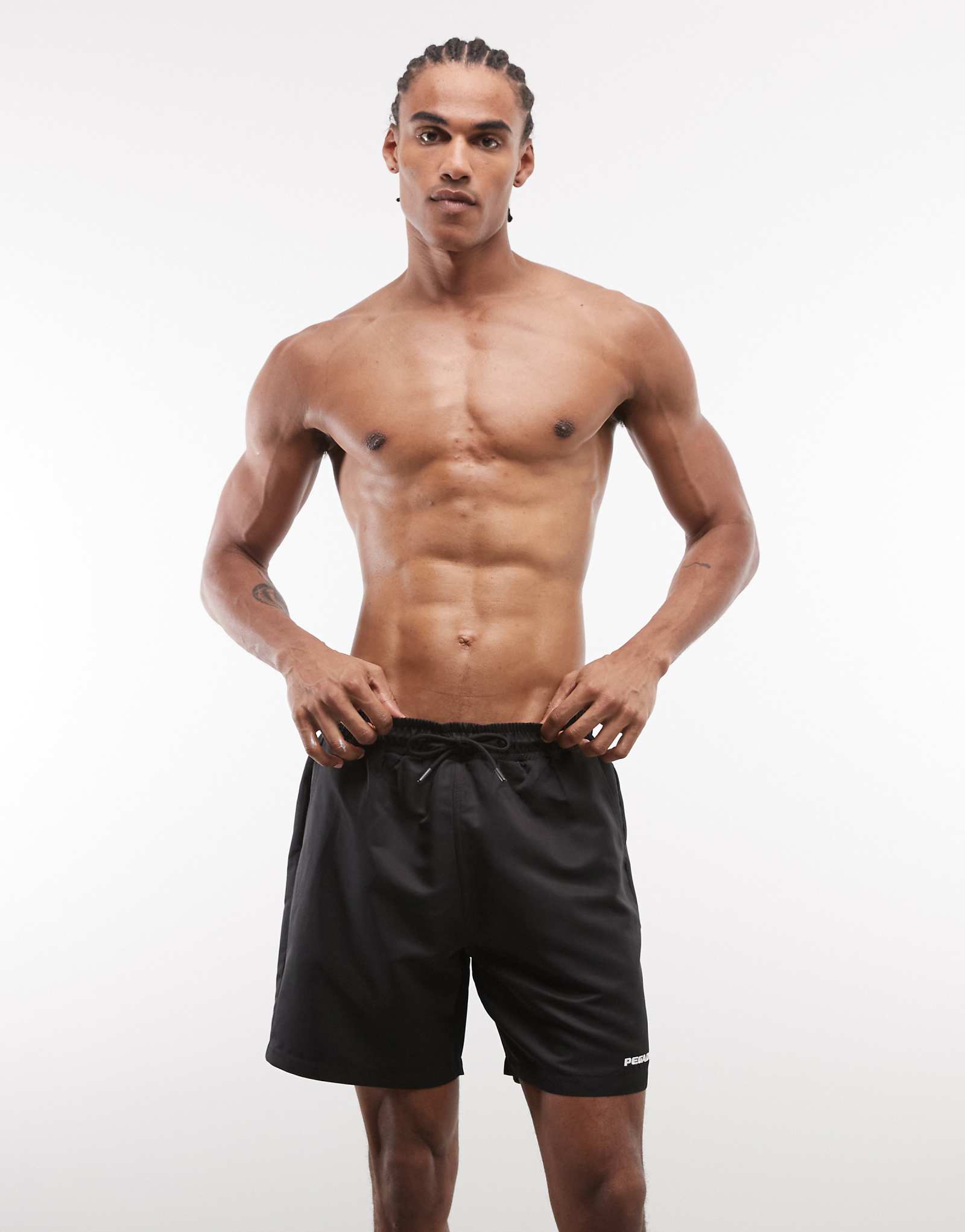 PEGADOR logo swim shorts in black black 11190₽
