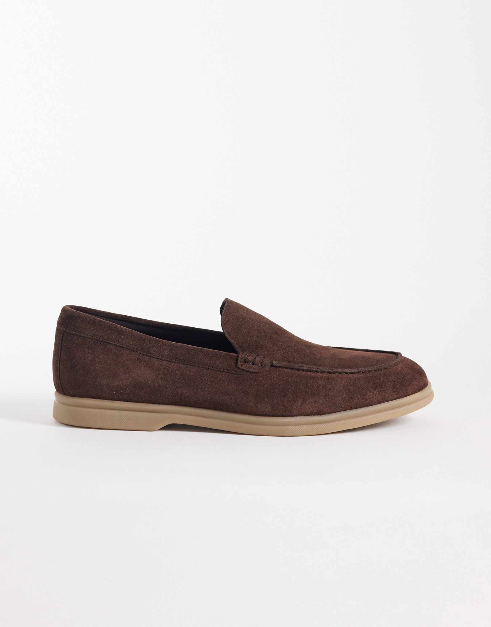 ASOS DESIGN loafers with rubber sole in brown suede brown 13590₽