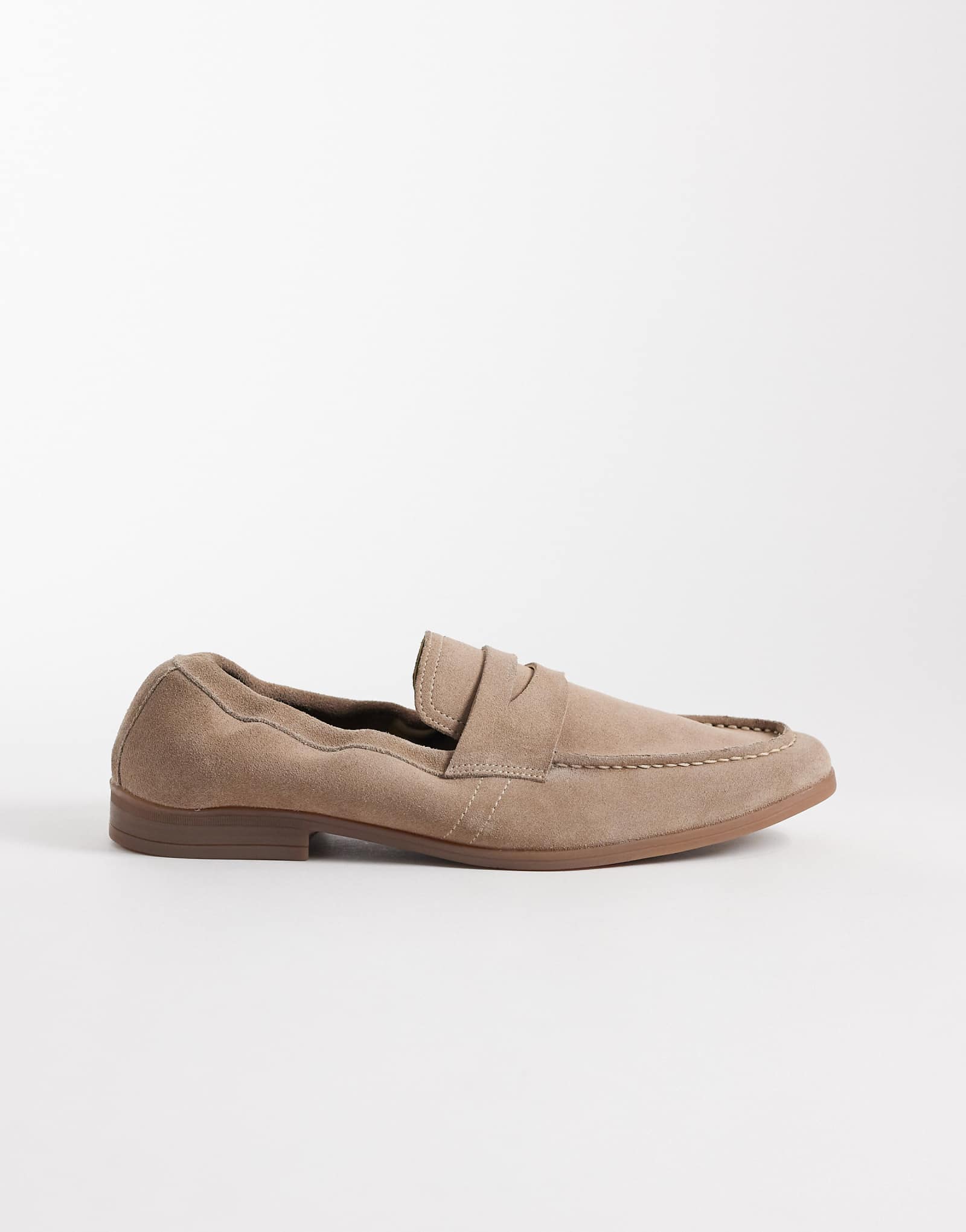 Walk London Naples ruched loafers in stone suede stone suede 22290₽